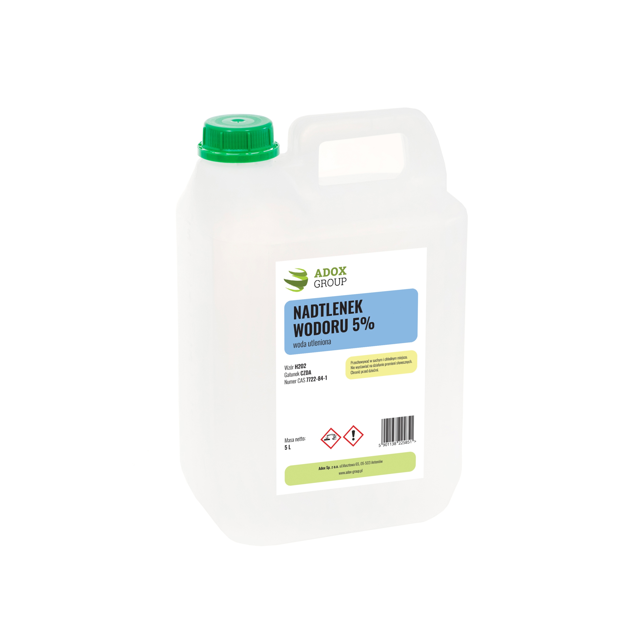 

Nadtlenek wodoru 5% 5L Woda utleniona – Adox