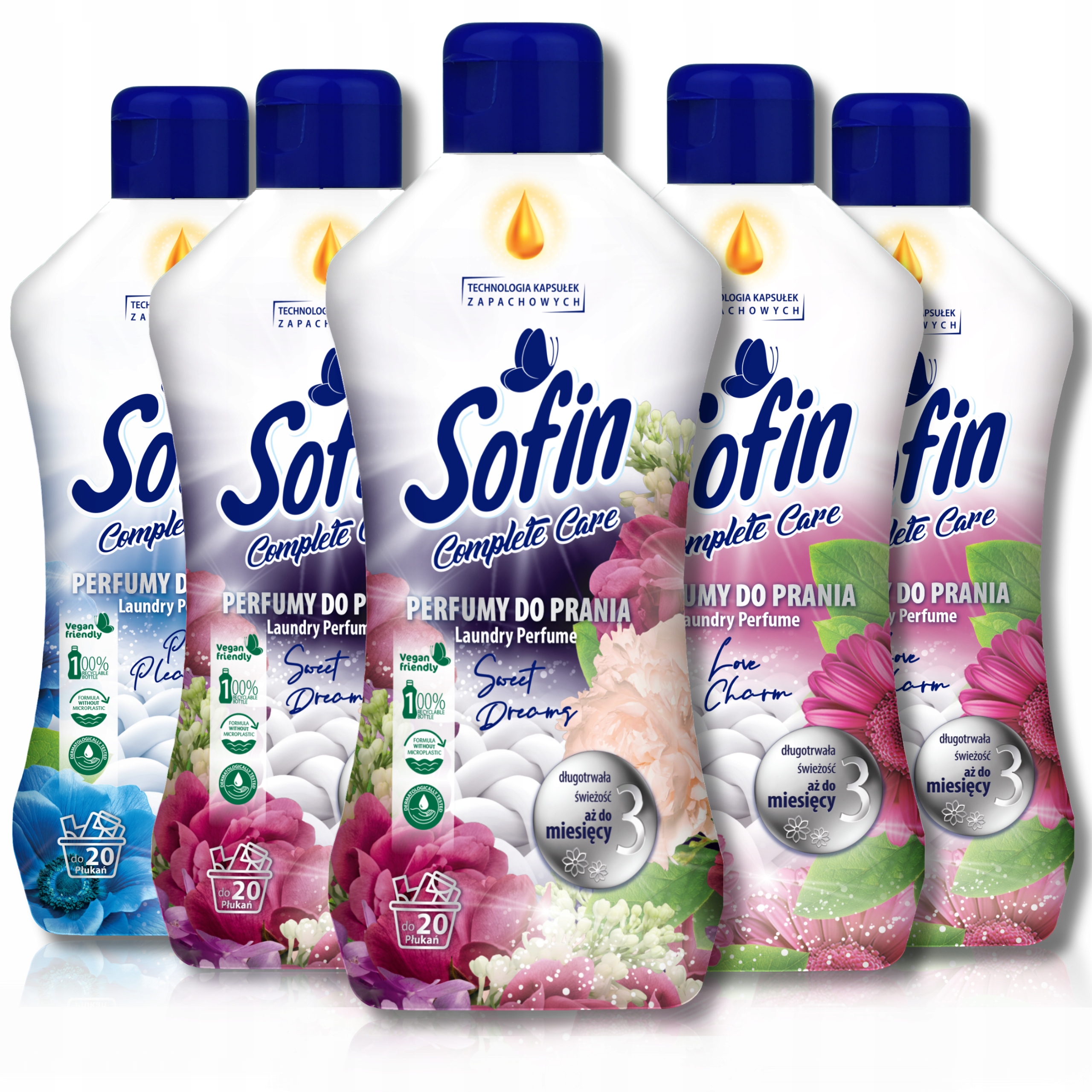 Levně Sofin Parfém do Látek do Pračky Sušičky 5 x 300ml MIX 100 Praní