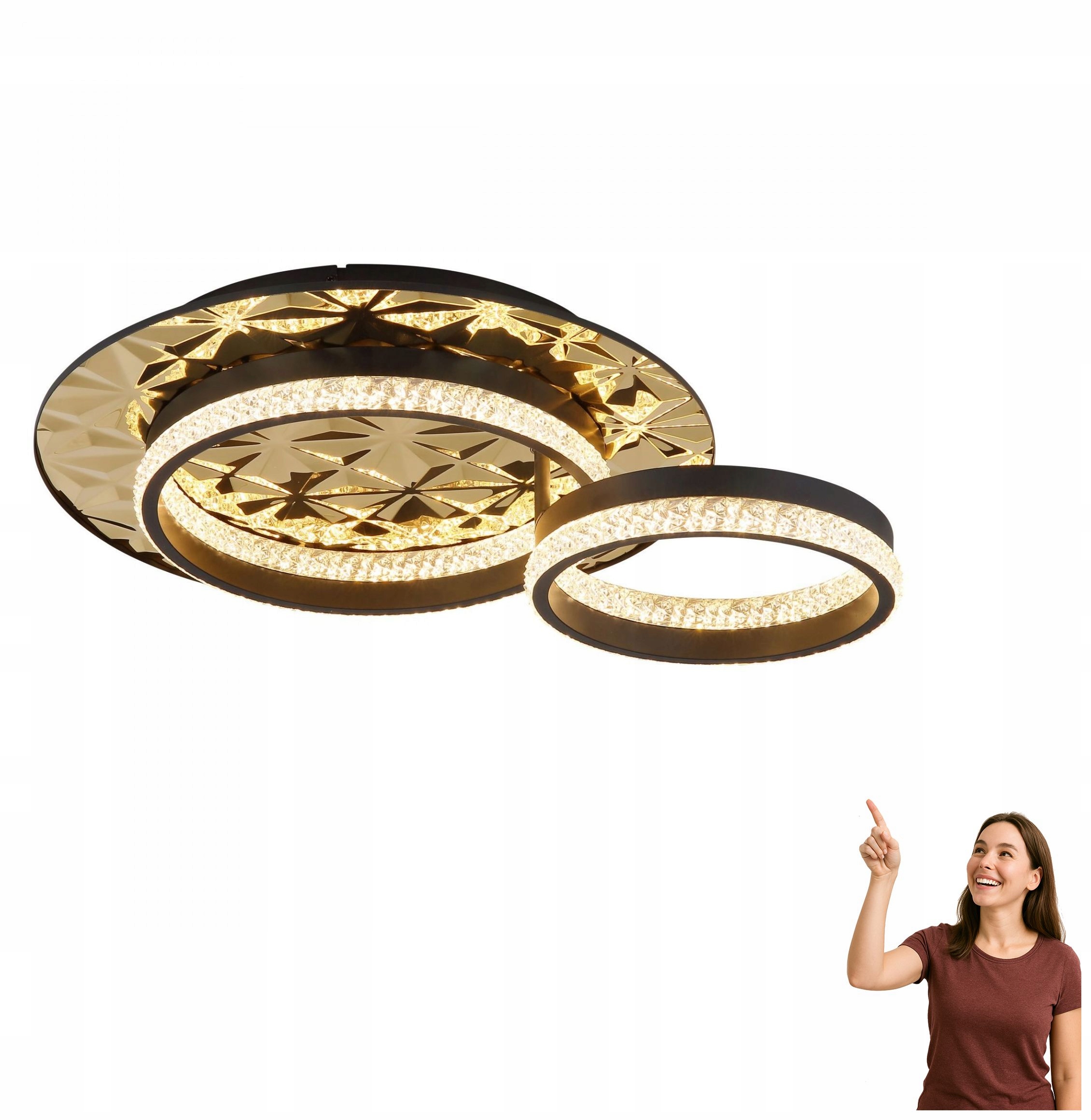 Led stropná lampa 24W Della II 67361G Globo