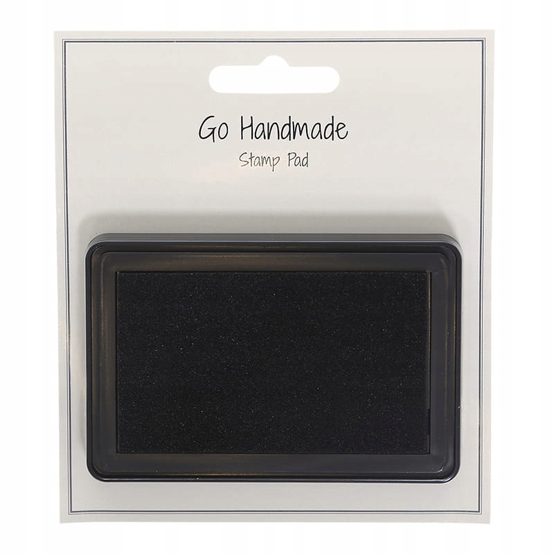 Poduszka z tuszem pigmentowym Go handmade czarny