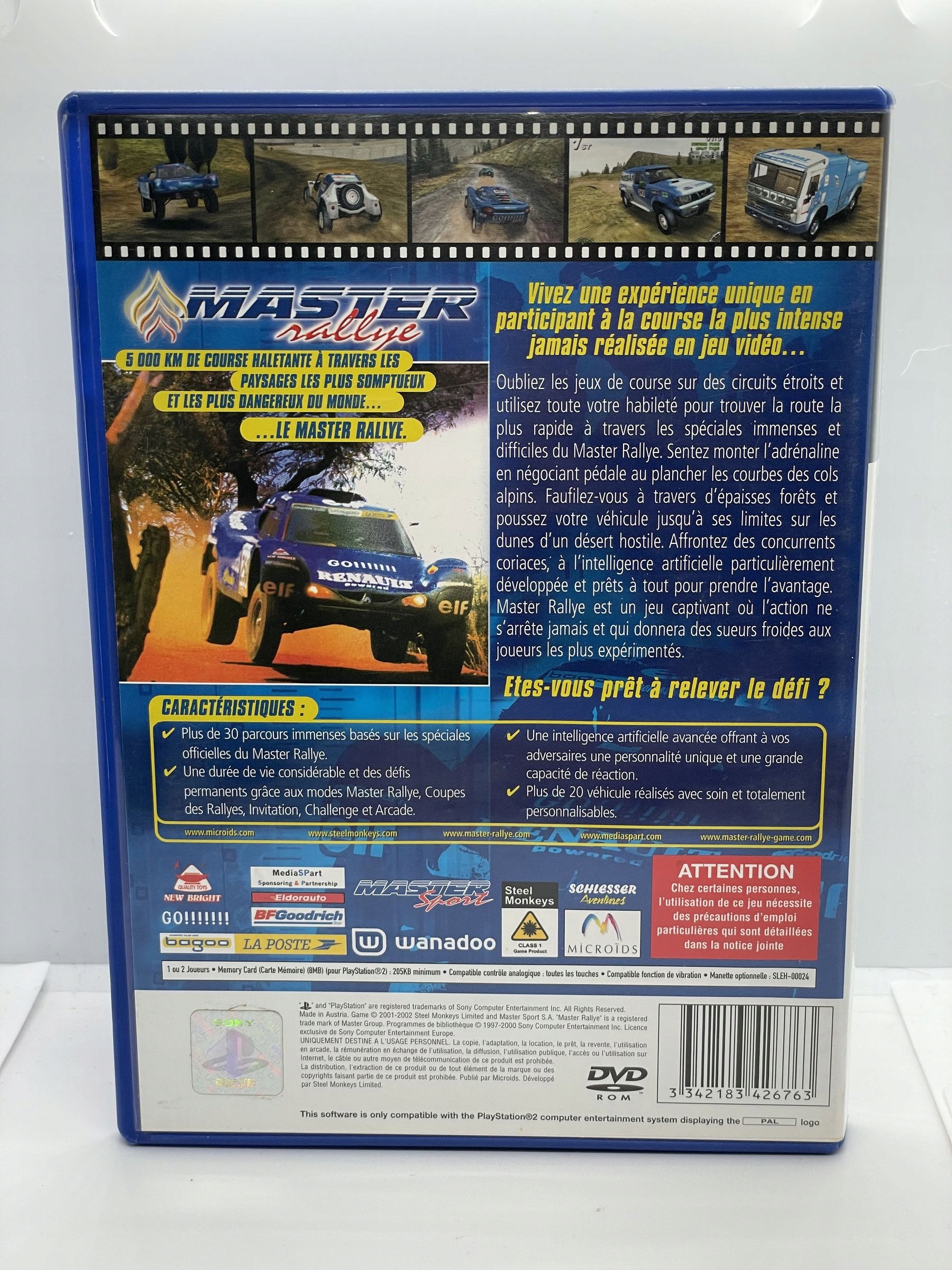 Master Rallye PS2 Tematyka wyścigi