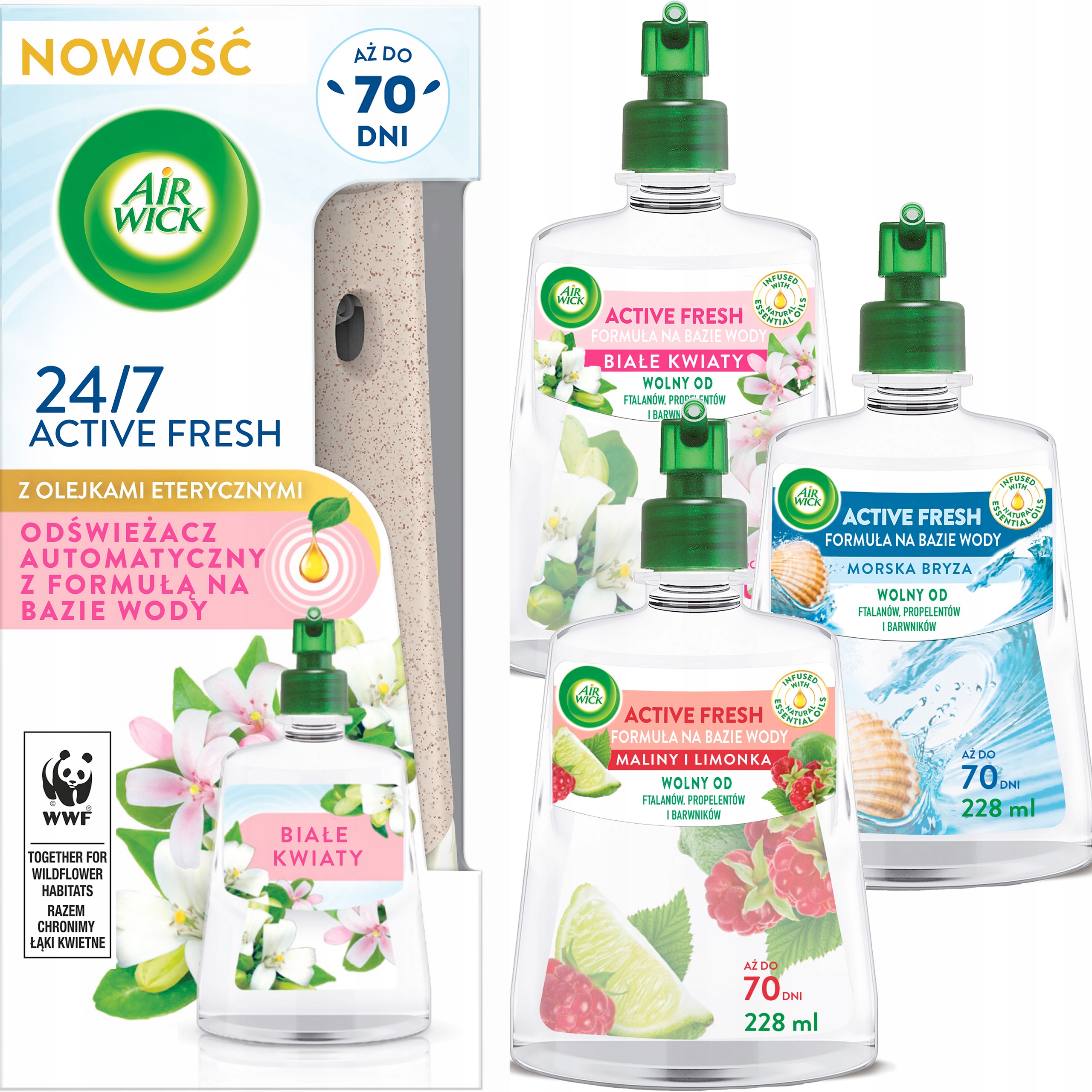 

Air Wick Active Fresh Komplet Zestaw 3x Wkład