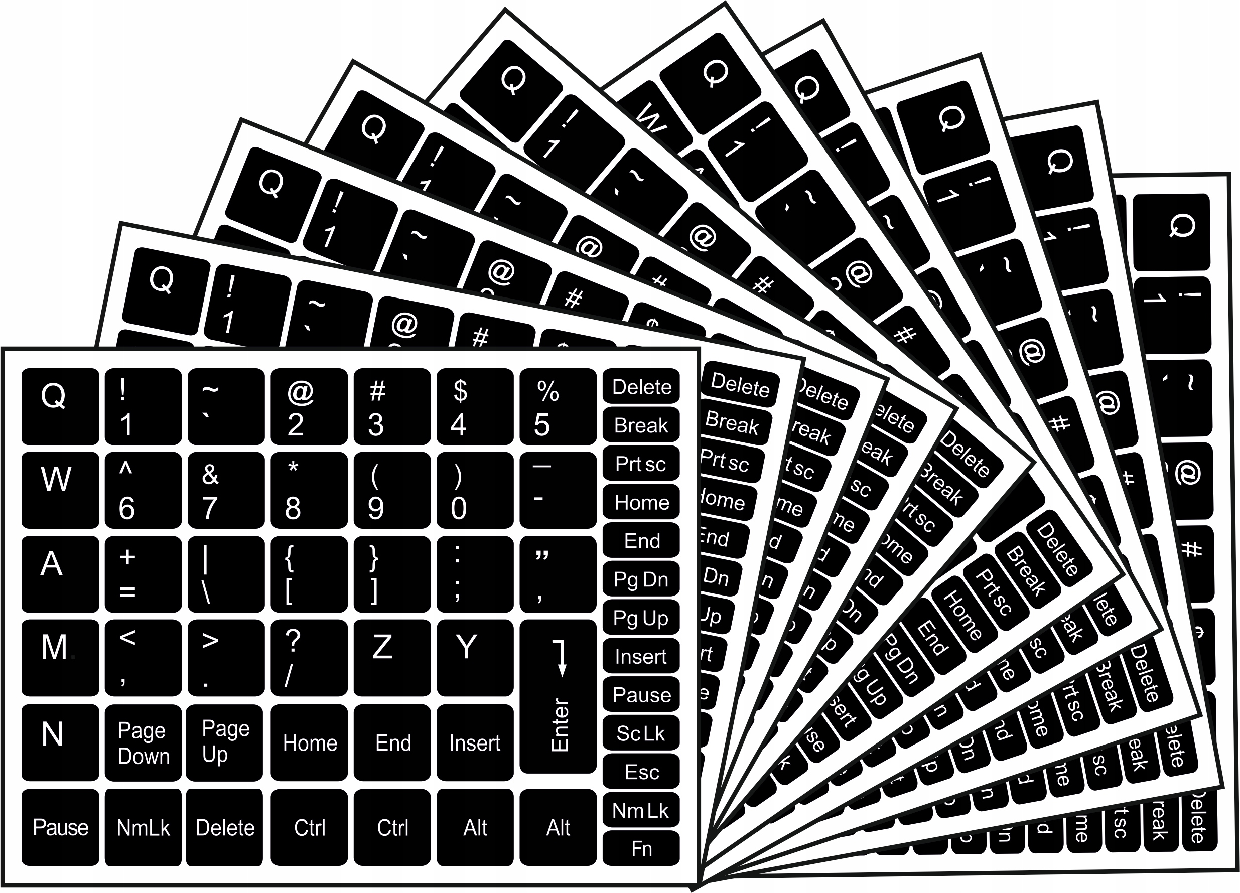 

10 Szt Polskie naklejki klawiaturę laptop Pc 13x13