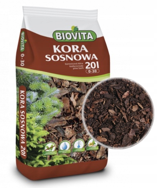 

Biovita Kora Sosnowa Kompostowana Mielona 0-30mm