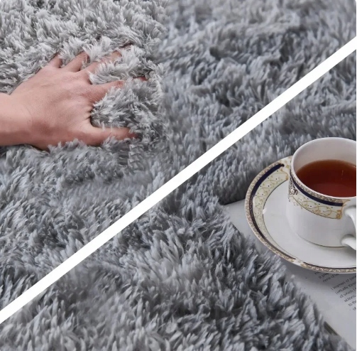 MIĘKKI PLUSZOWY DYWAN ANTYPOŚLIZGOWY PLUSZ 80X150 DO PRANIA Kolor beżowy niebieski szary