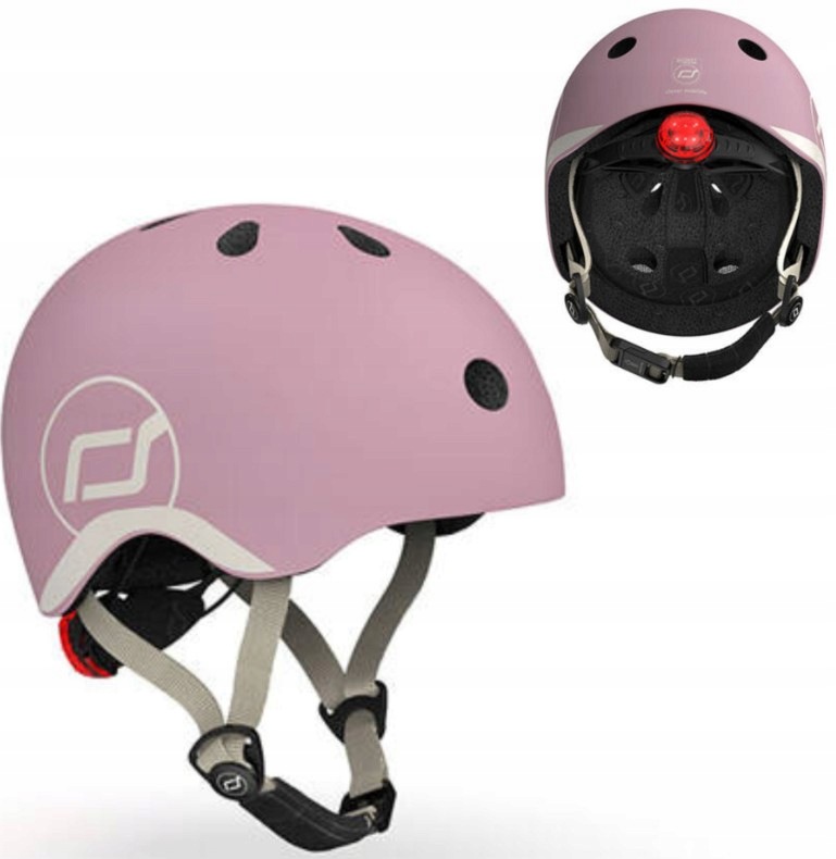Scoot and Ride Kask dla dzieci Xxs-s z Lampką Led 45-51cm Wildberry 1-5 lat