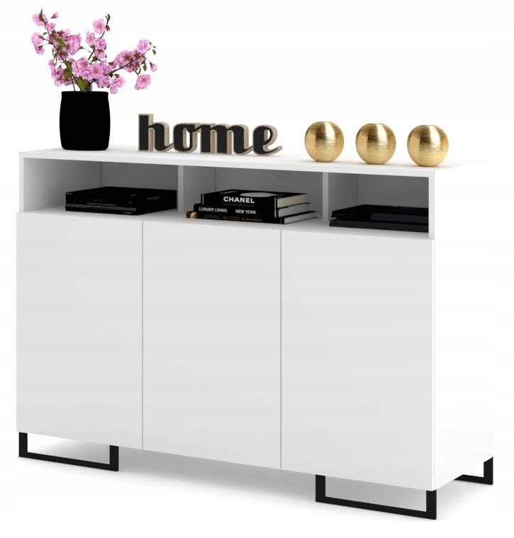 Velká komoda Rtv Luna 3D Bílá Matná Loft