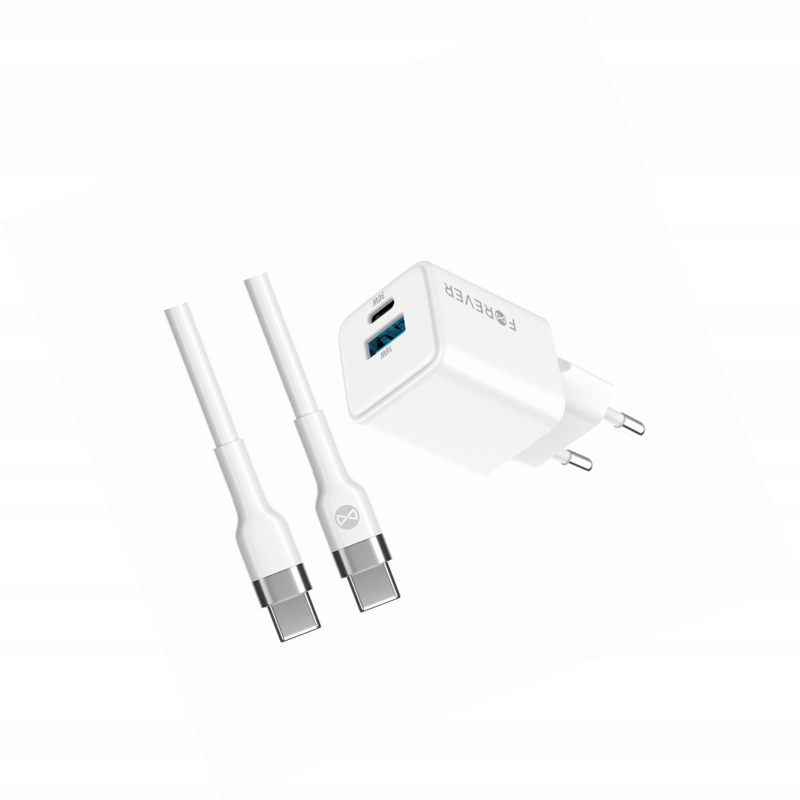 Szybka ładowarka GaN 30W Usb i Usb-c z kablem do Oppo Reno 10 Pro 5G