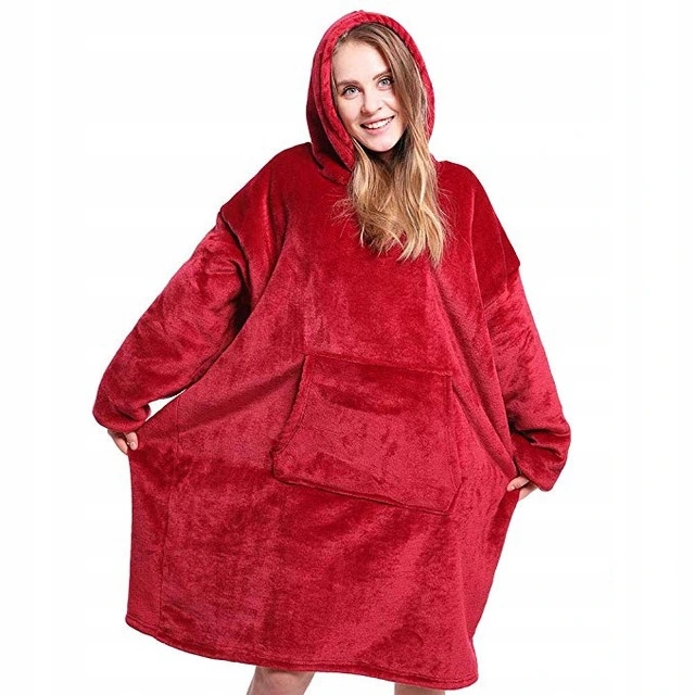 

Ciepła Bluza Oversize XXL Koc Włochacz Futrzak 2w1