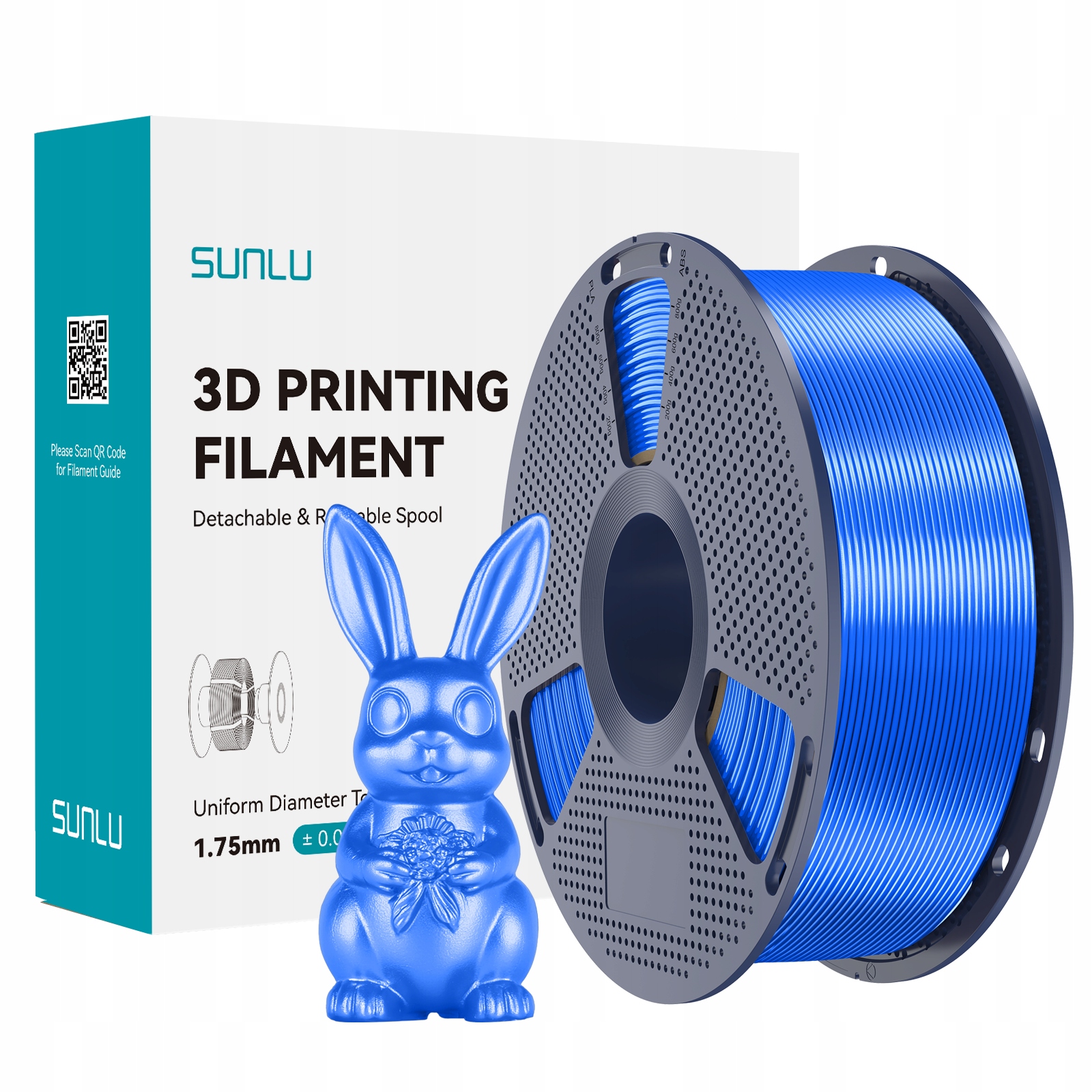 Filament Sunlu Pla+ Silk 1. 75mm 1kg (niebieski) Sunlu