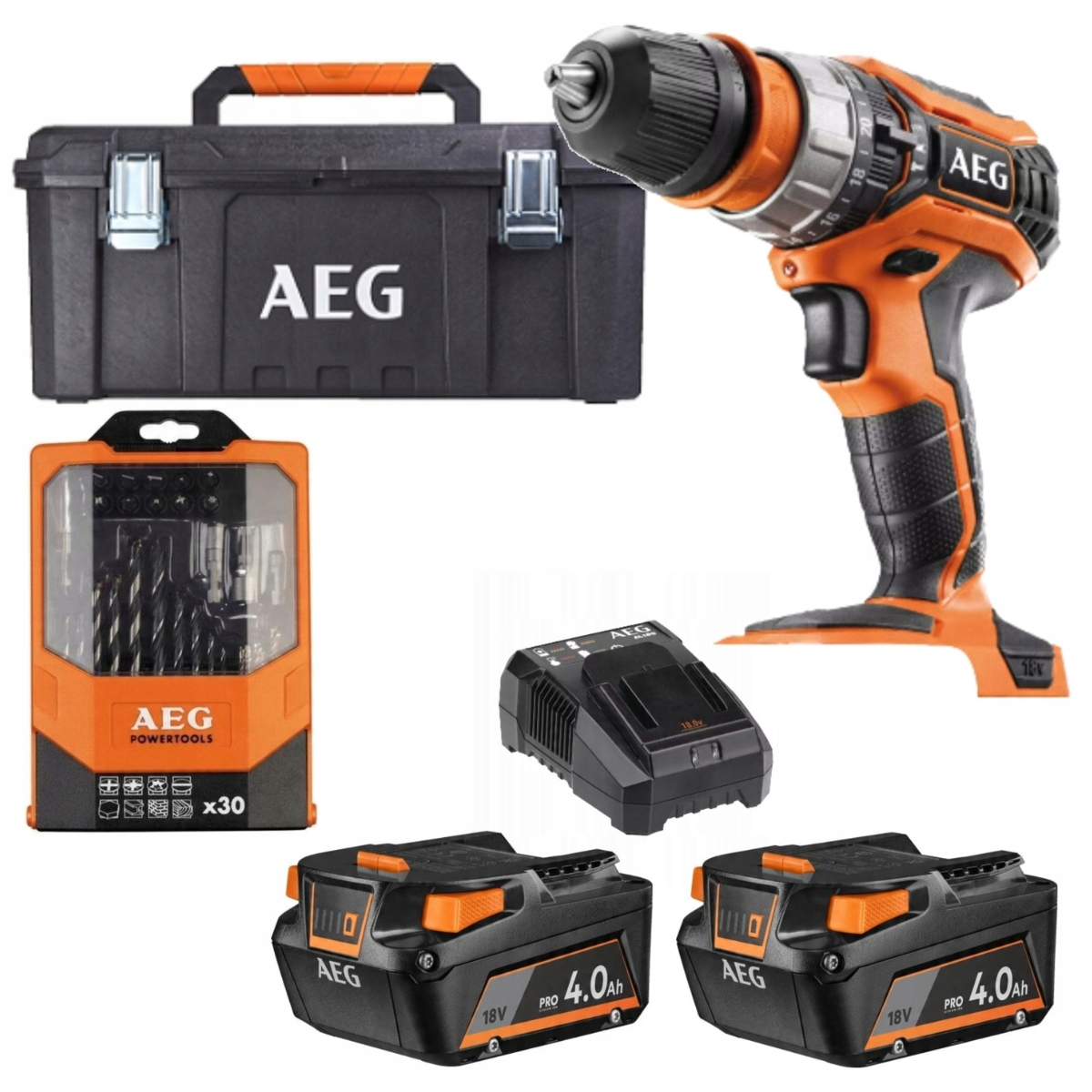 Aeg Akumulátorový Aku Šroubovák 18C2X-402TB +2xAku 4,0Ah nabíječka