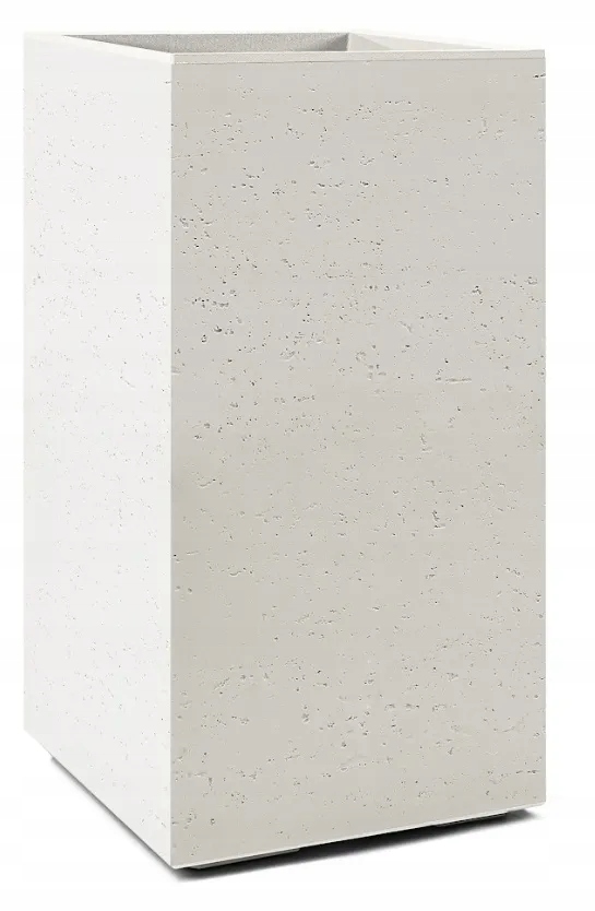 Kwietnik Karo beton recycled 300x300x600 mm kremowy Lamela