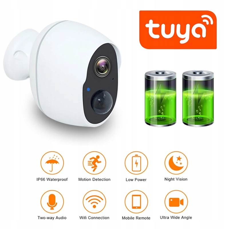 Kamera bezprzewodowa Wifi na baterie Tuya App