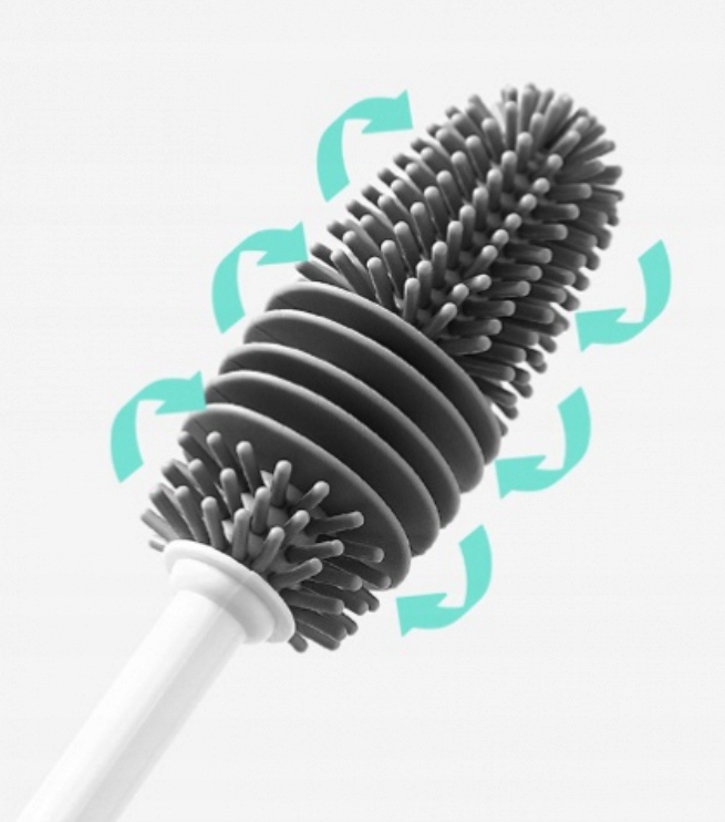 szczotka do mycia butelek SILIKONOWA + szczotka do mycia butelki DŁUGA Marka Akada