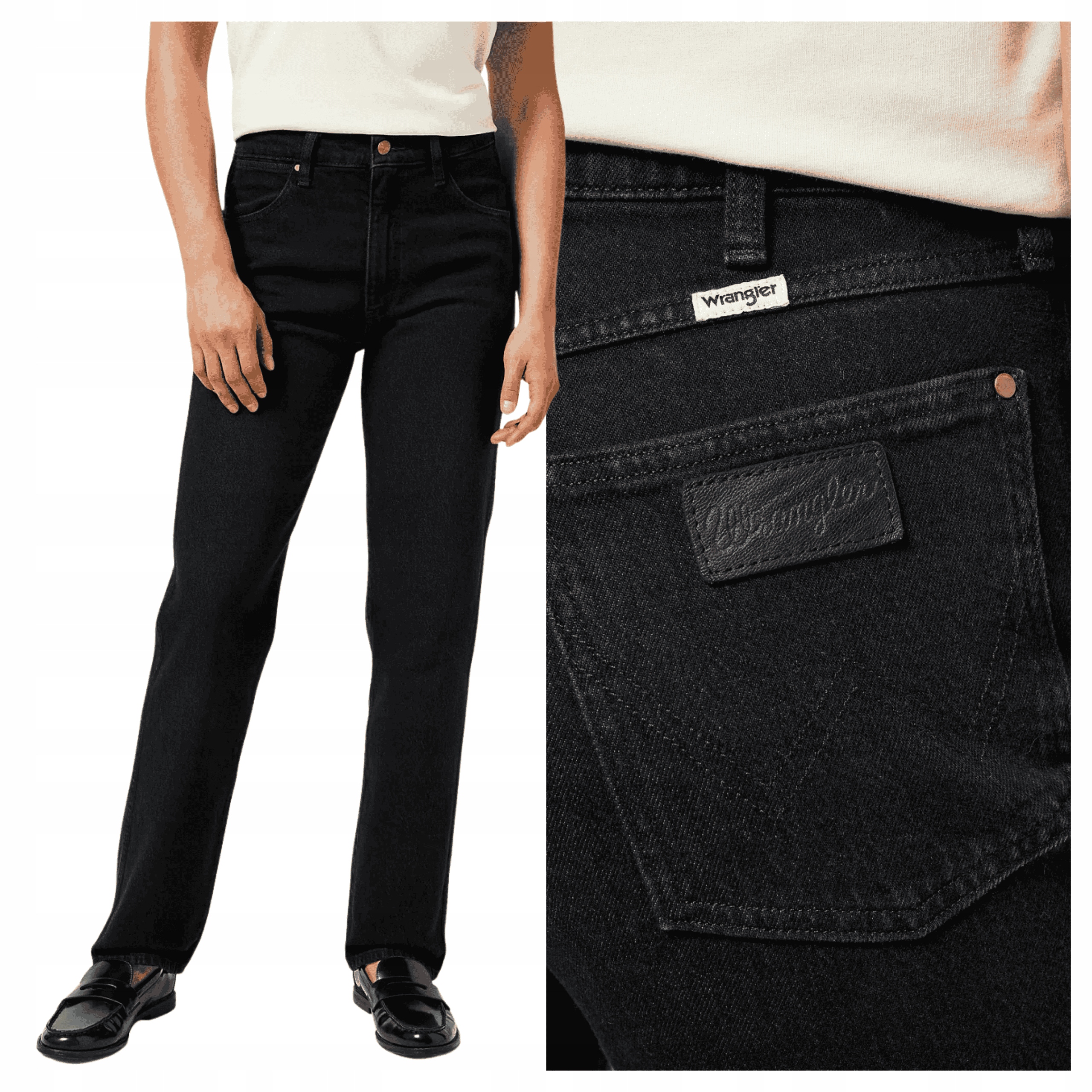 Dámské džíny Wrangler Sunset Černé Jednoduché Bavlněné Denim W31 L32
