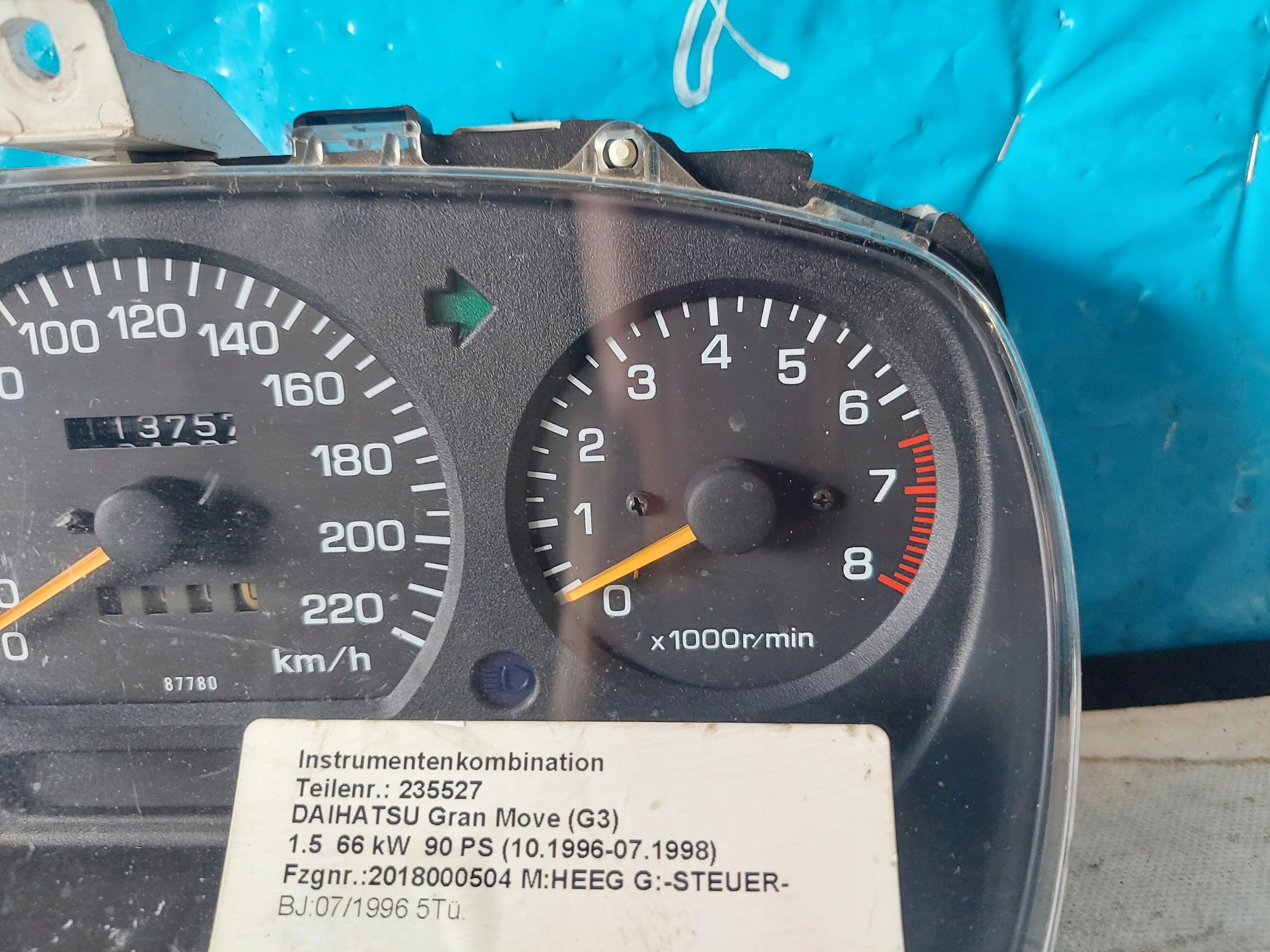 dials clock DAIHATSU GRAN MOVE 1.5 B 83010-87792