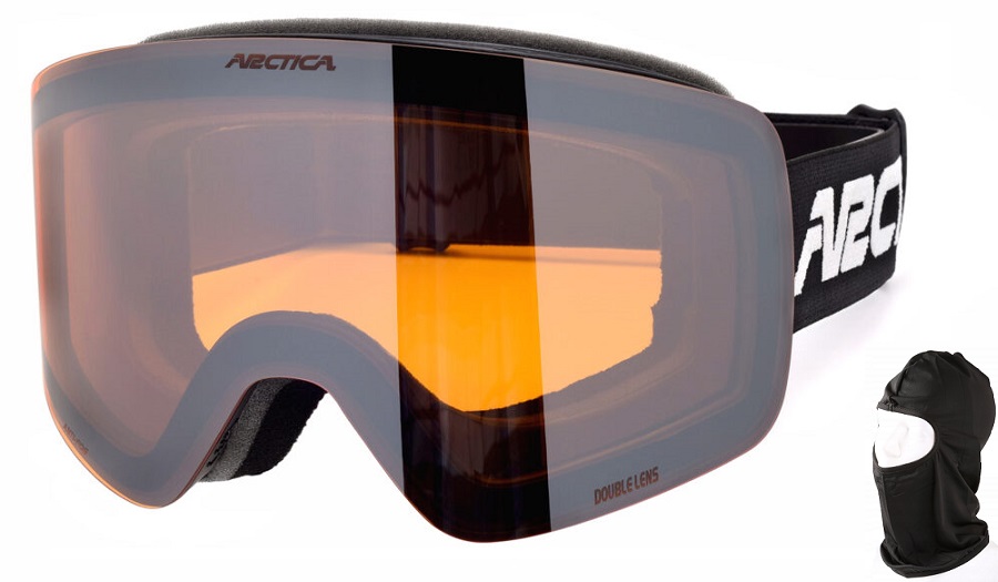 Lyžařské brýle Arctica G-122 bezrámečkové, anti-fog, dvojité sklo zrcadlo