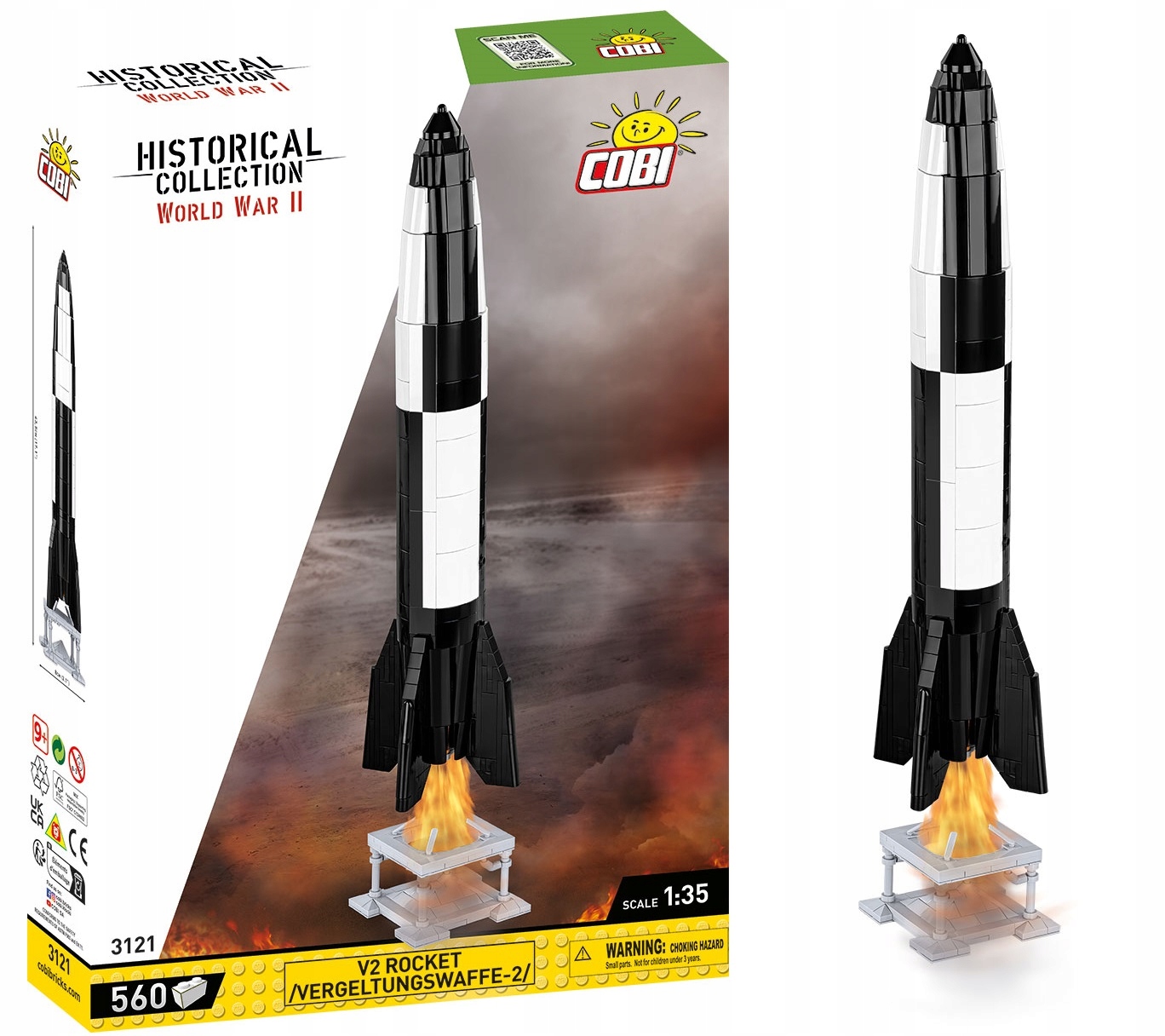 Klocki Cobi 3121 Rakieta V2 V2 Rocket VERGELTUNGSWAFFE-2 Platforma Startowa