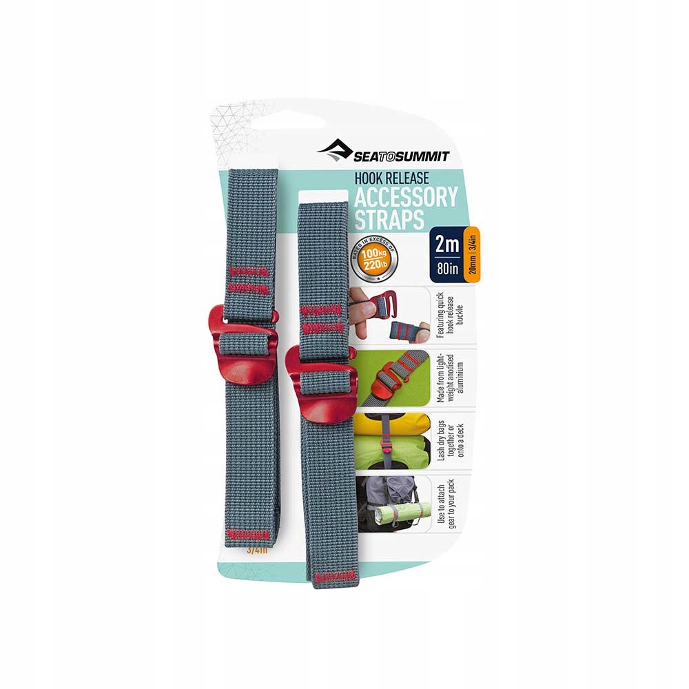 Troki Sea To Summit Accessory Strap with Hook Red 20 mm