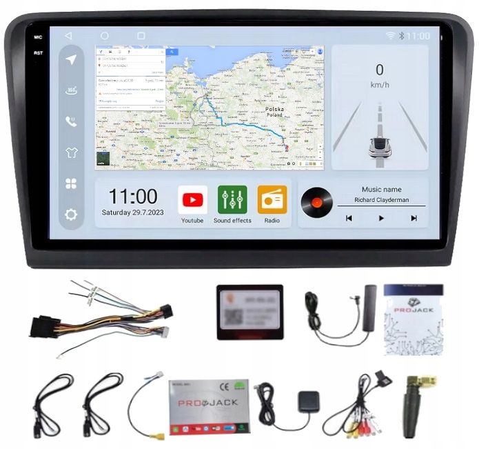 Rádio Gps Android Škoda Superb 2008-2015 Carplay Wifi Usb 256GB Modem Sim