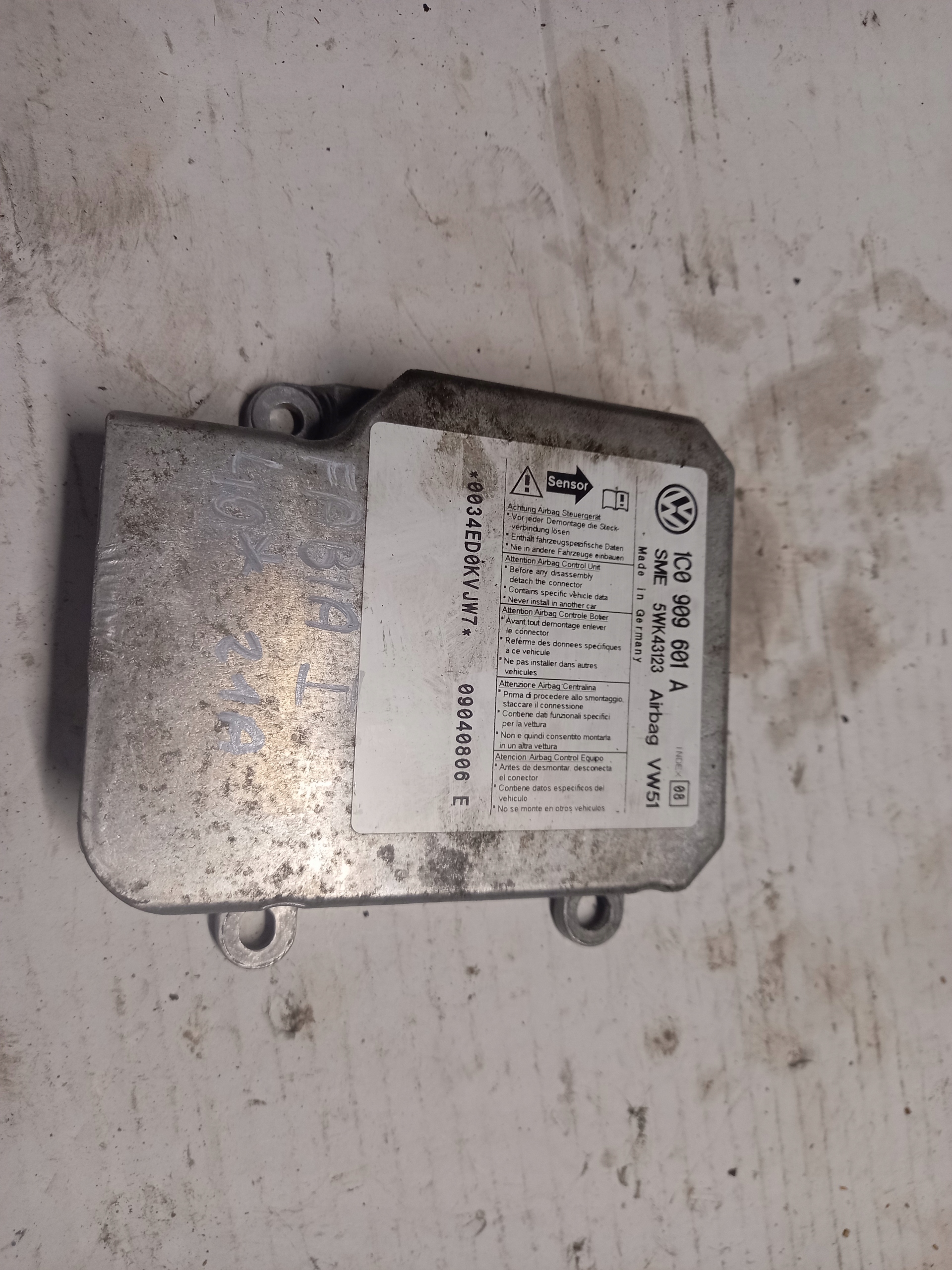 SENSOR AIRBAG SKODA FABIA I 1.9 SDI 1C0909601A