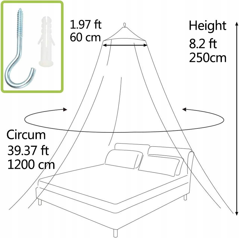 MOSKITIERA NA ŁÓŻKO LEŻAK OGRODOWY DO SYPIALNI OGRODU NA GRILL PODWIESZANA Marka Diwuji
