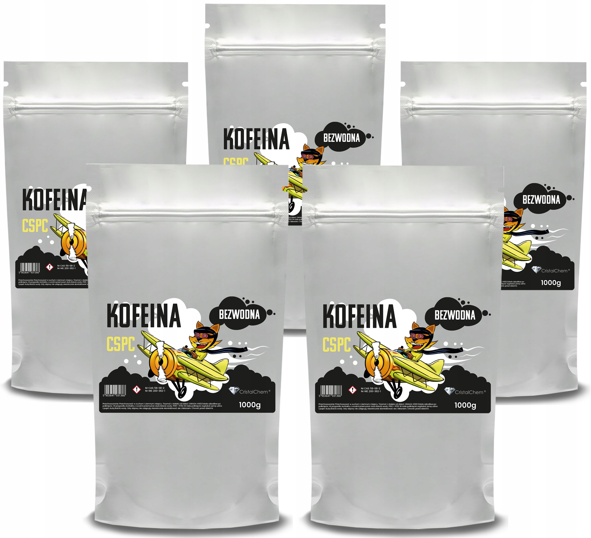Kofeina Bezwodna 5kg *Kofeina*Puder*Pył*CSPC*