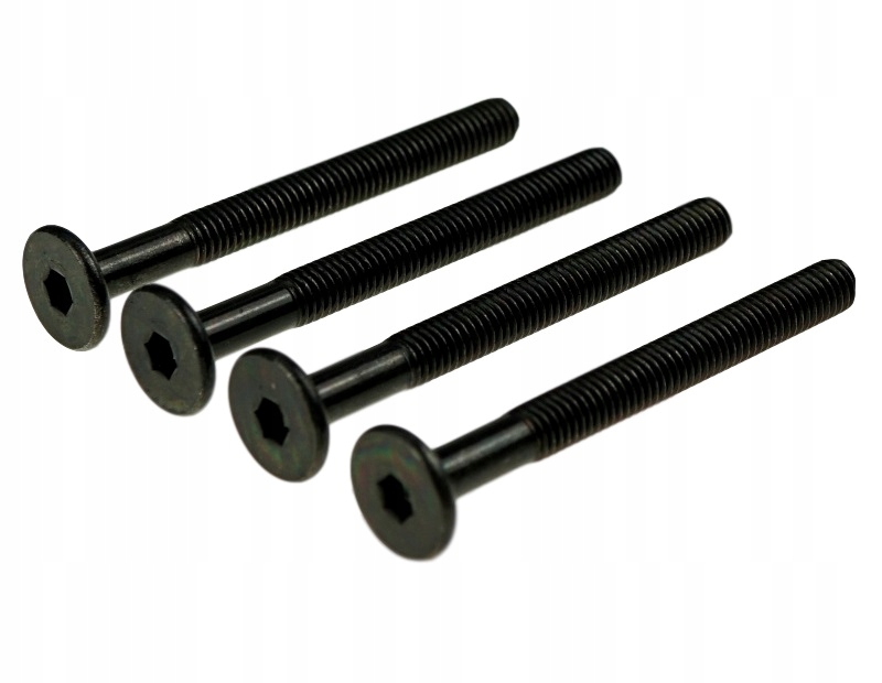 

10x wkręt z łbem walcowym czarny śruba M6 x 80 mm