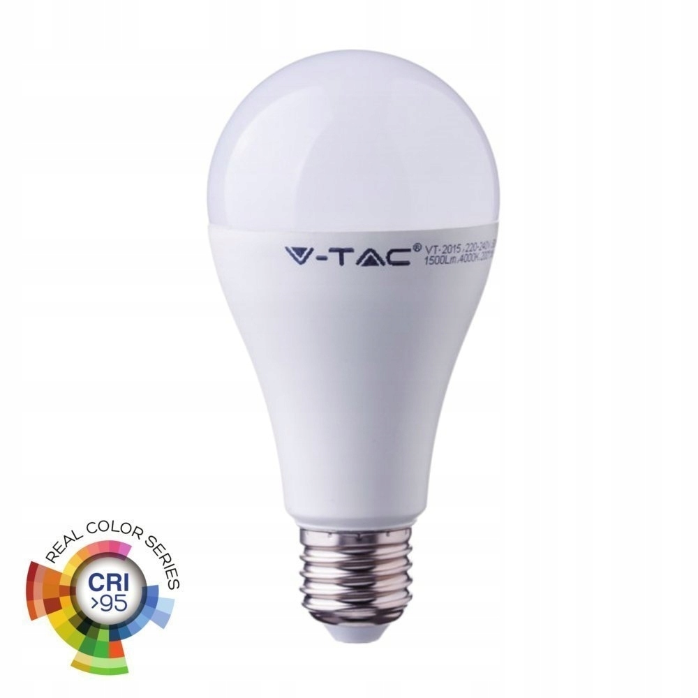 

Żarówka Led V-tac 17W A65 E27 CRI95+ 2700K 1521lm