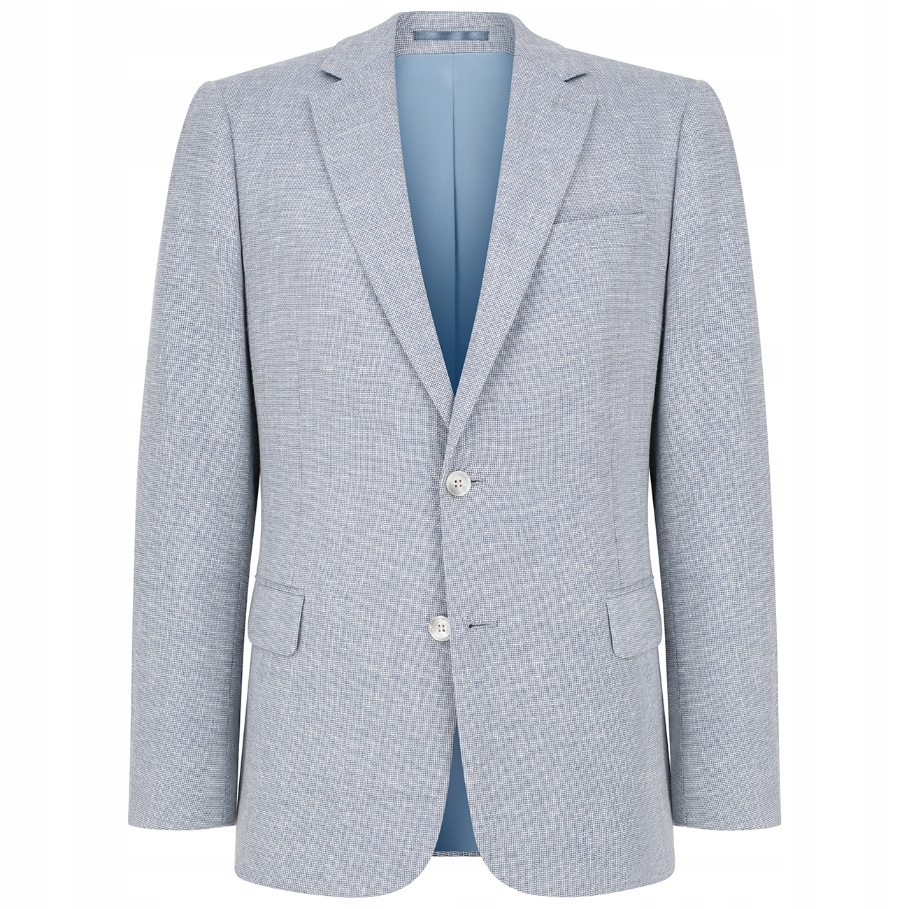 Modrá ležérní sako s lnem a vlnou Pako Lorente vel