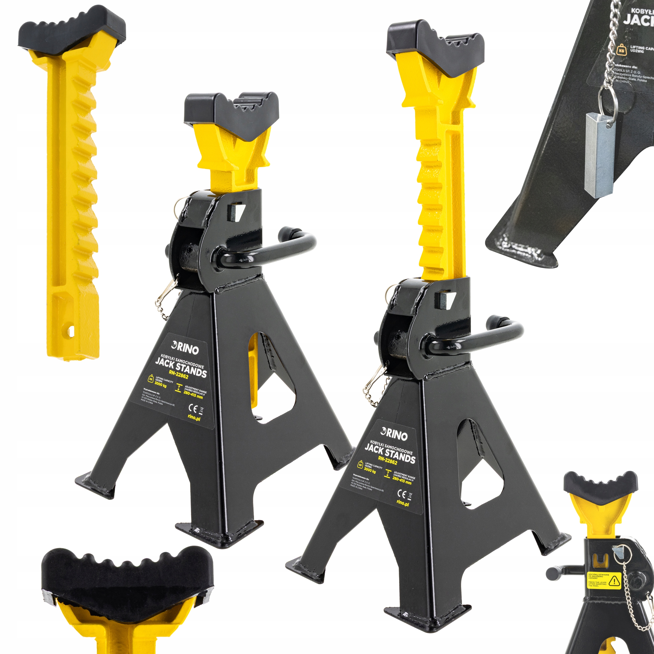 Automobilové Kobylky Nastavitelné Dílenské Podpěry S Gumovým Zámkem 2ks 6T