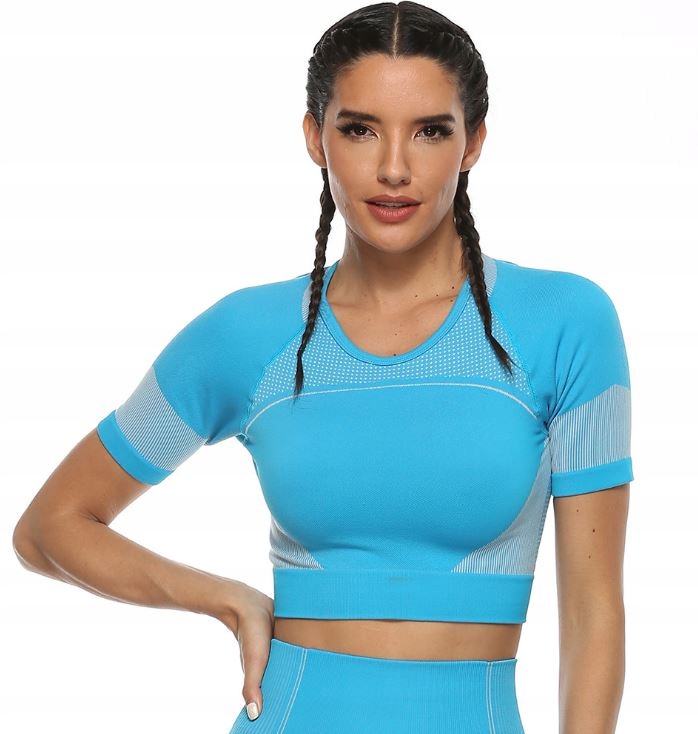 ZESTAW SPORTOWY TOP LEGGINSY BEZSZWOWE Z9601 S Rozmiar 36