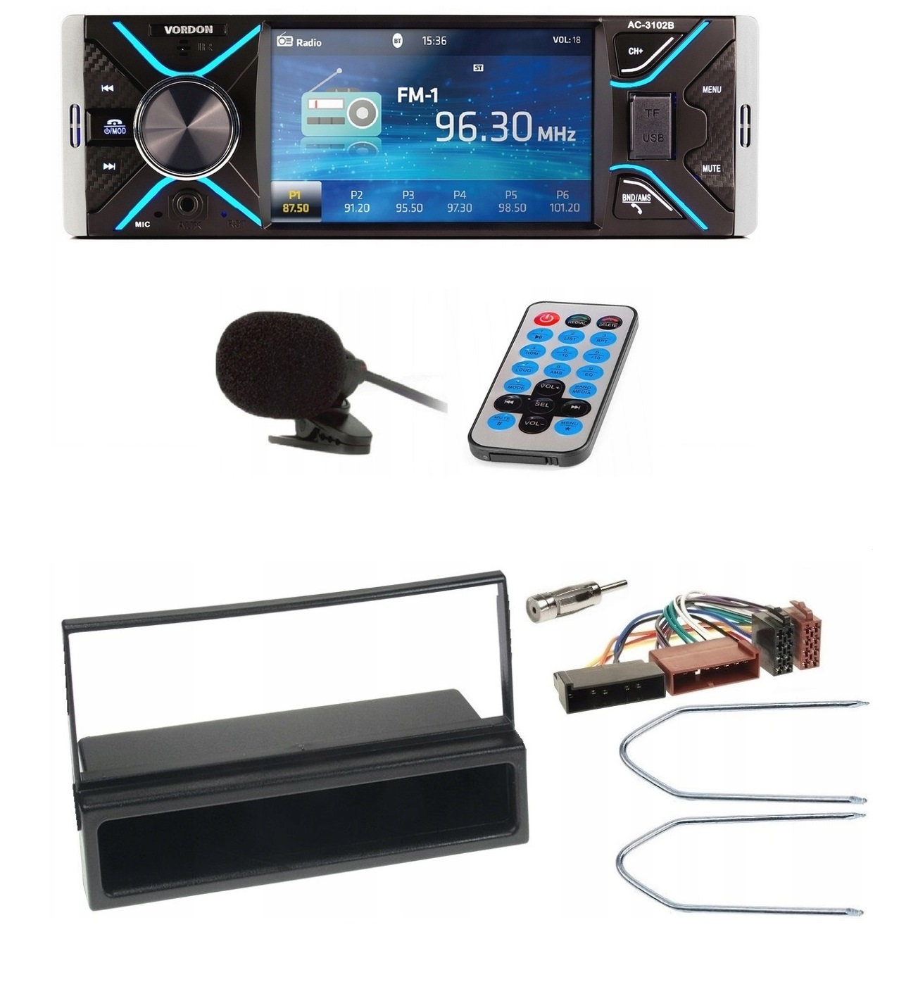 Bluetooth autorádio Vordon AC-3102B MP3 Usb Sd Ford Galaxy MK2