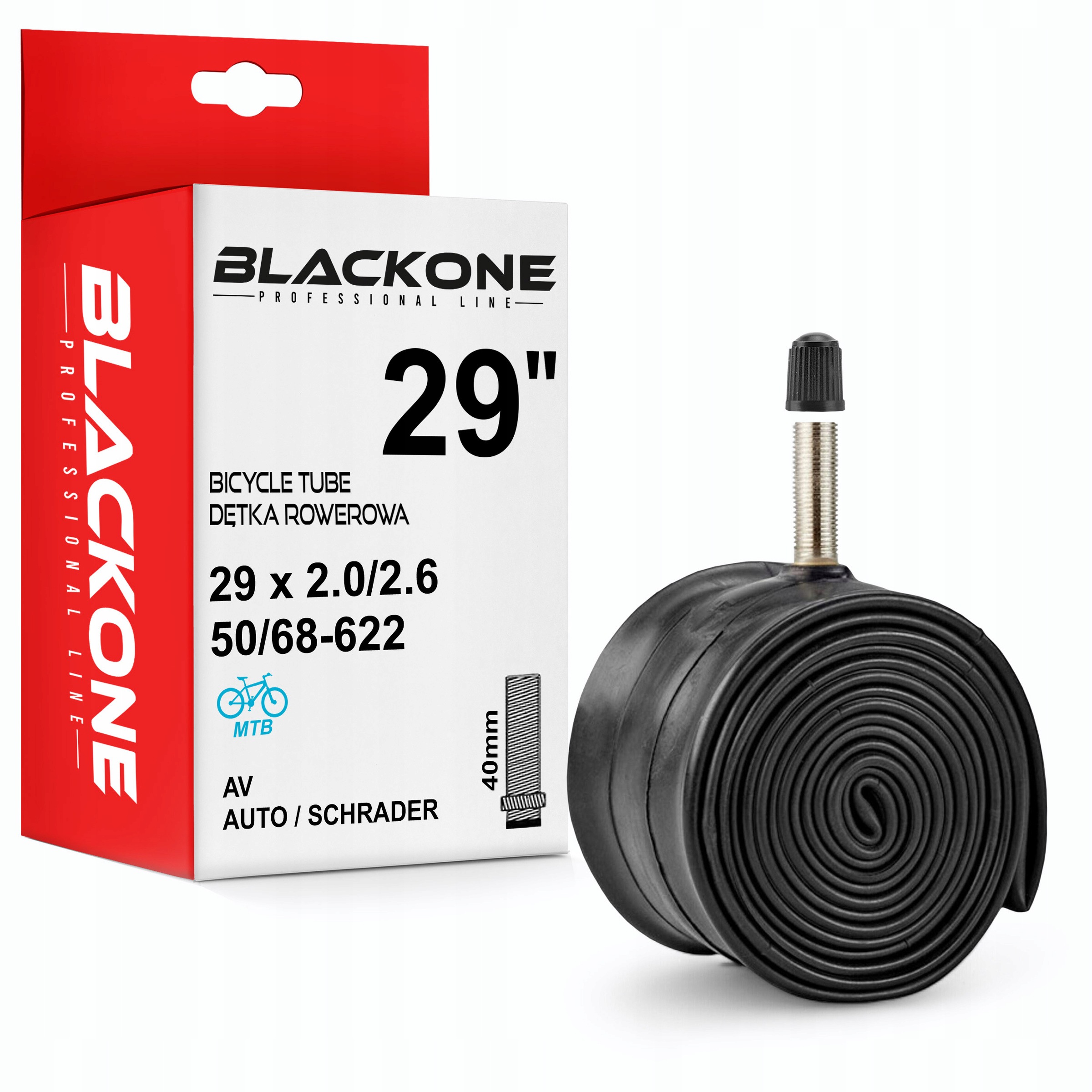 Dętka rowerowa Mtb 29"x2.0/2.60 (50/68-622) zawór samochodowy AV-40mm