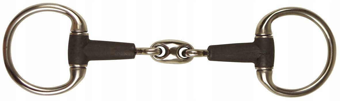 Wędzidło gumowe oliwkowe – York, podwójnie łamane 11,5cm