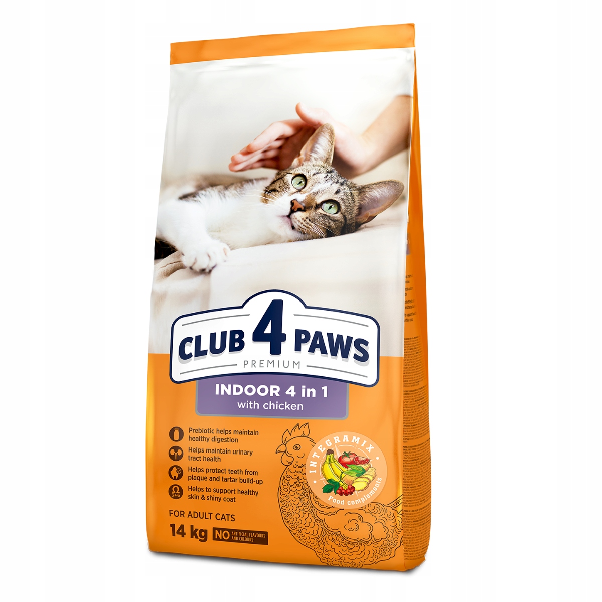 Club 4 Paws Premium „Indoor 4 w 1” sucha karma dla kotów 14 kg