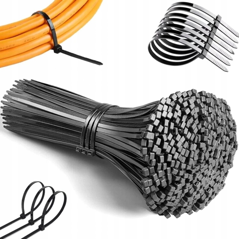 Opaski zaciskowe 100x3,6 mm Trytytki nylonowe czarne 100 sztuk