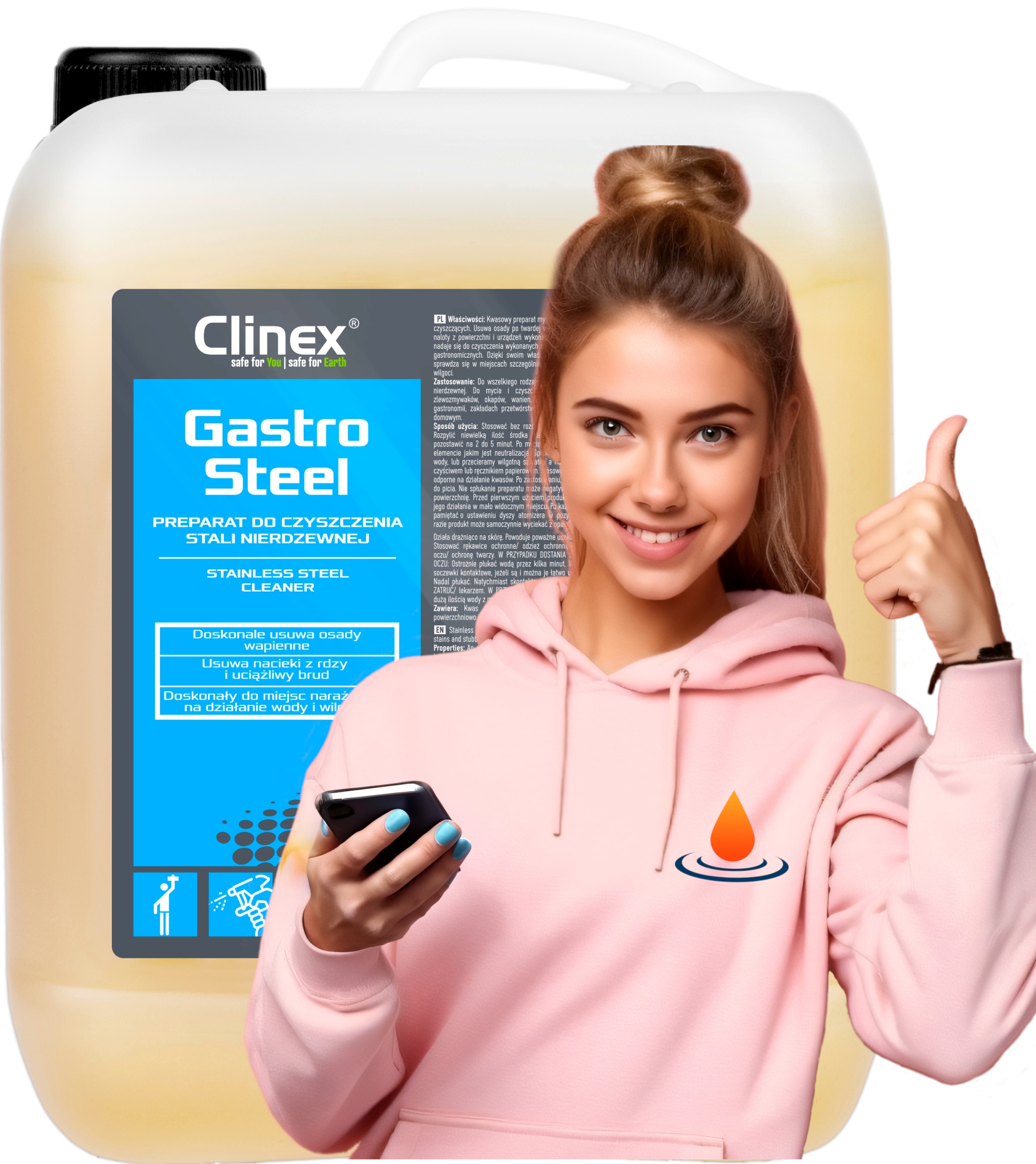 CLINEX Steel do czyszczenia stali nierdzewnej 5L