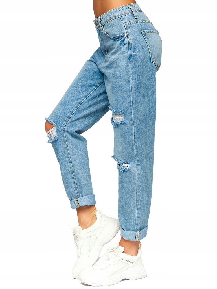 

Spodnie Jeansy Mom Fit Niebieskie DM321M Denley_s