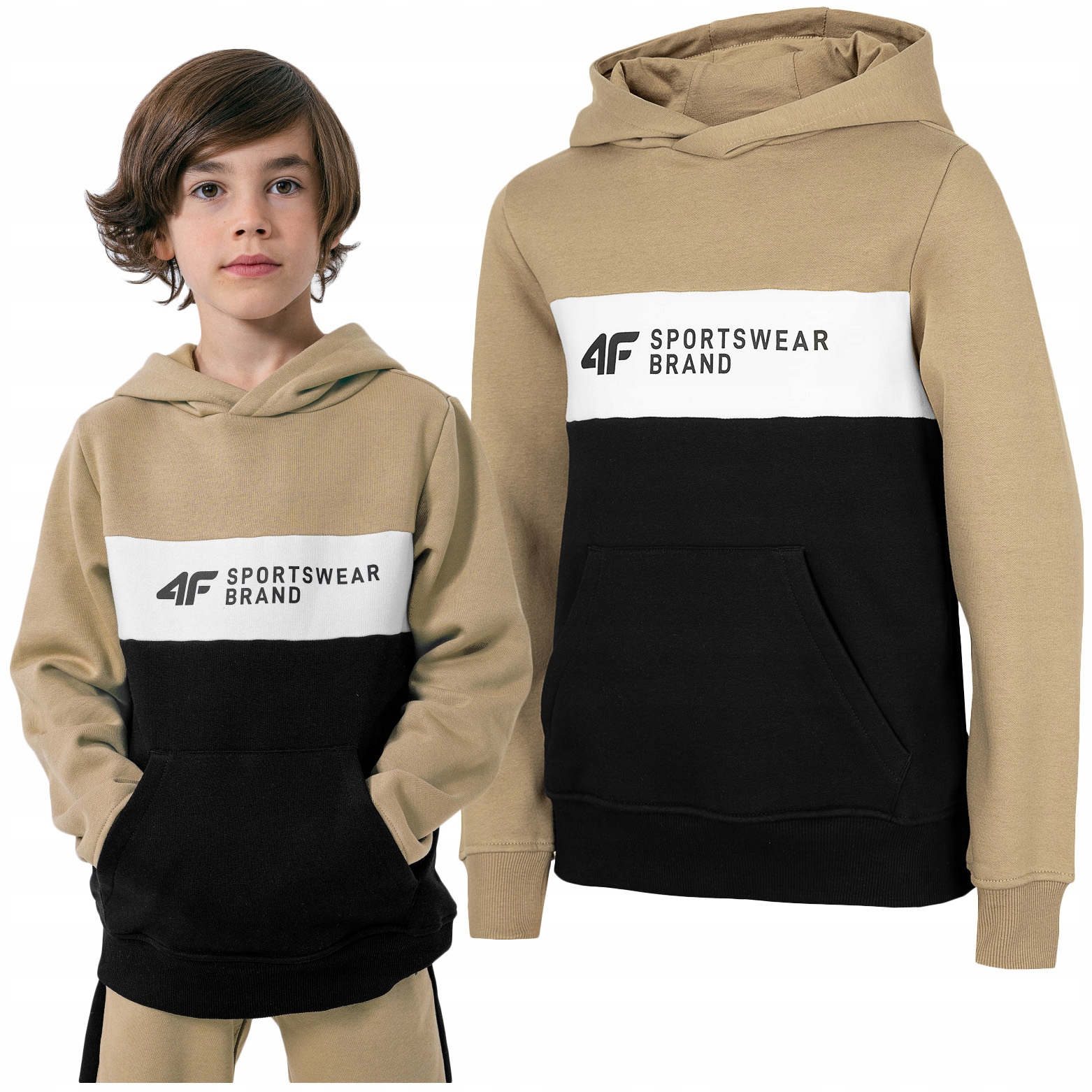 

Bluza z Kapturem Kangurka 4F junior JBLM003 140