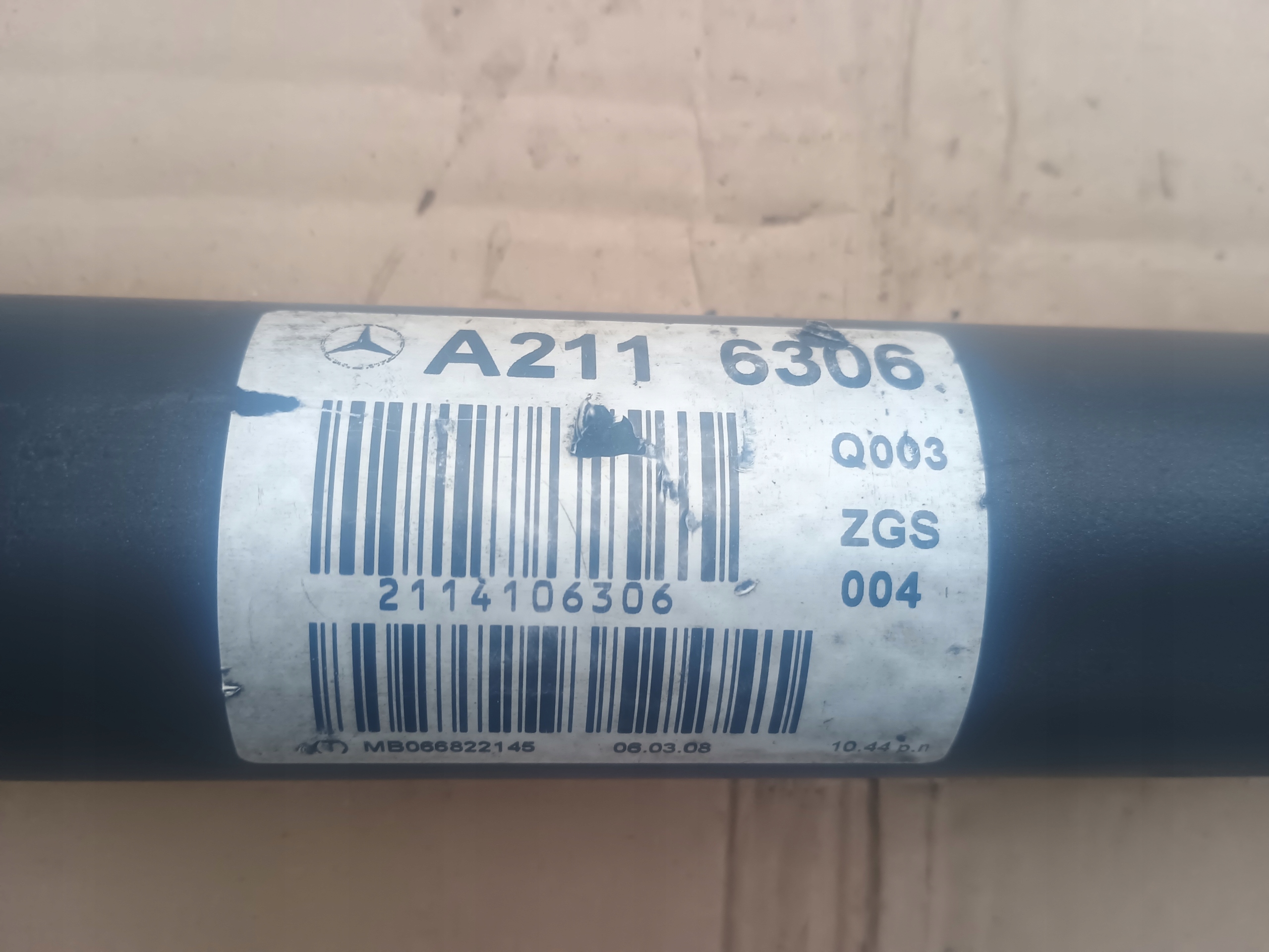 cardan KROTKI A2116306 MERCEDES E W211 4 MATIC