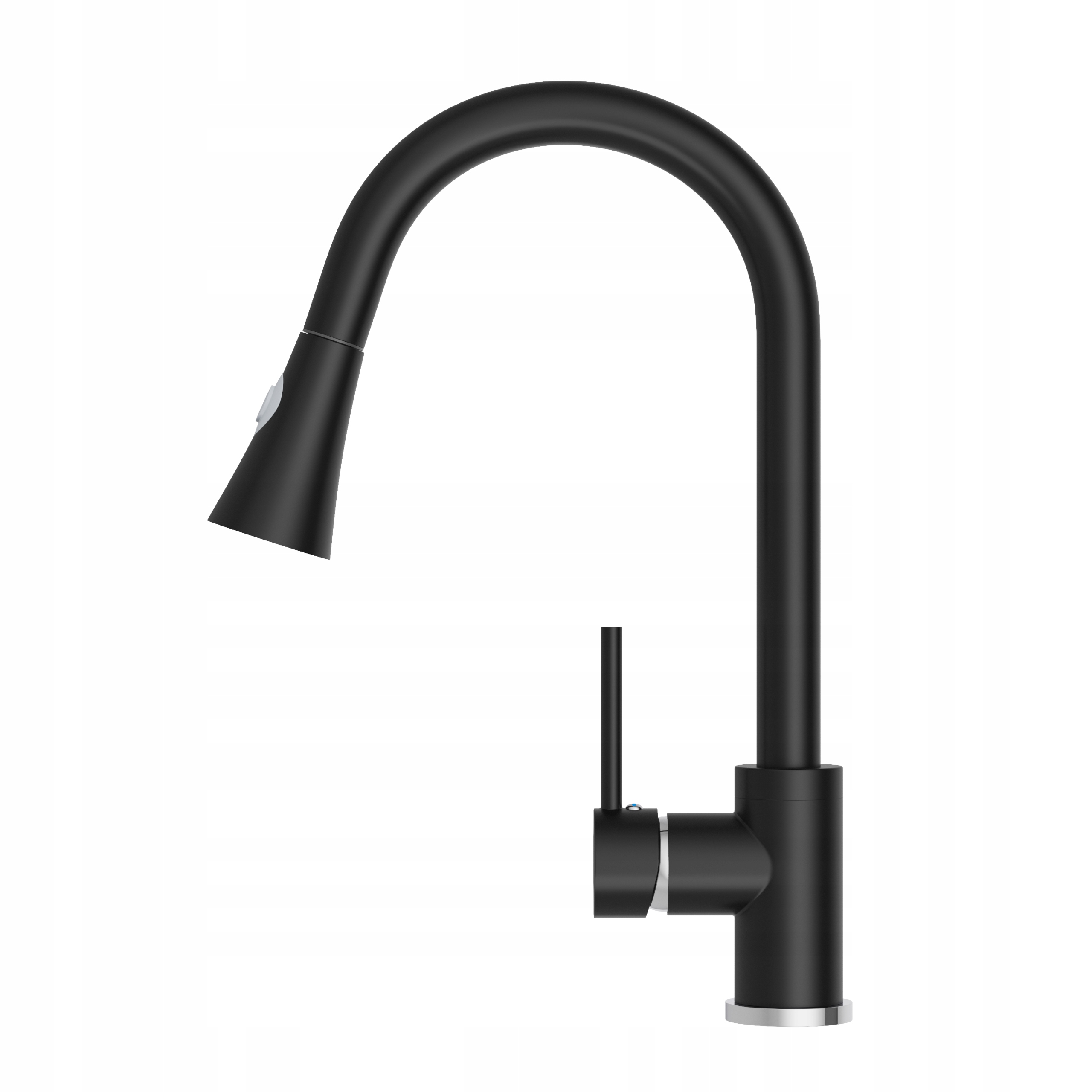 Kuchynská batéria čierna s Vyťahovacím výtokom Kuchynský stojan Snake