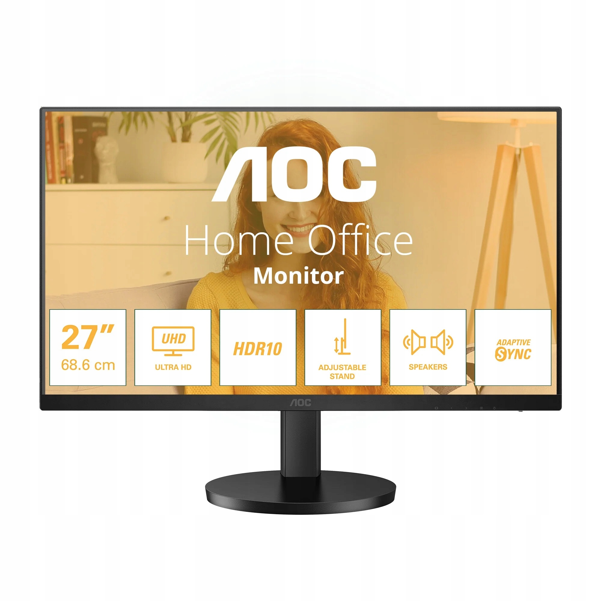 4K Monitor 27 palcov Aoc Basic U27B3AF Ips 60Hz 4ms reproduktory