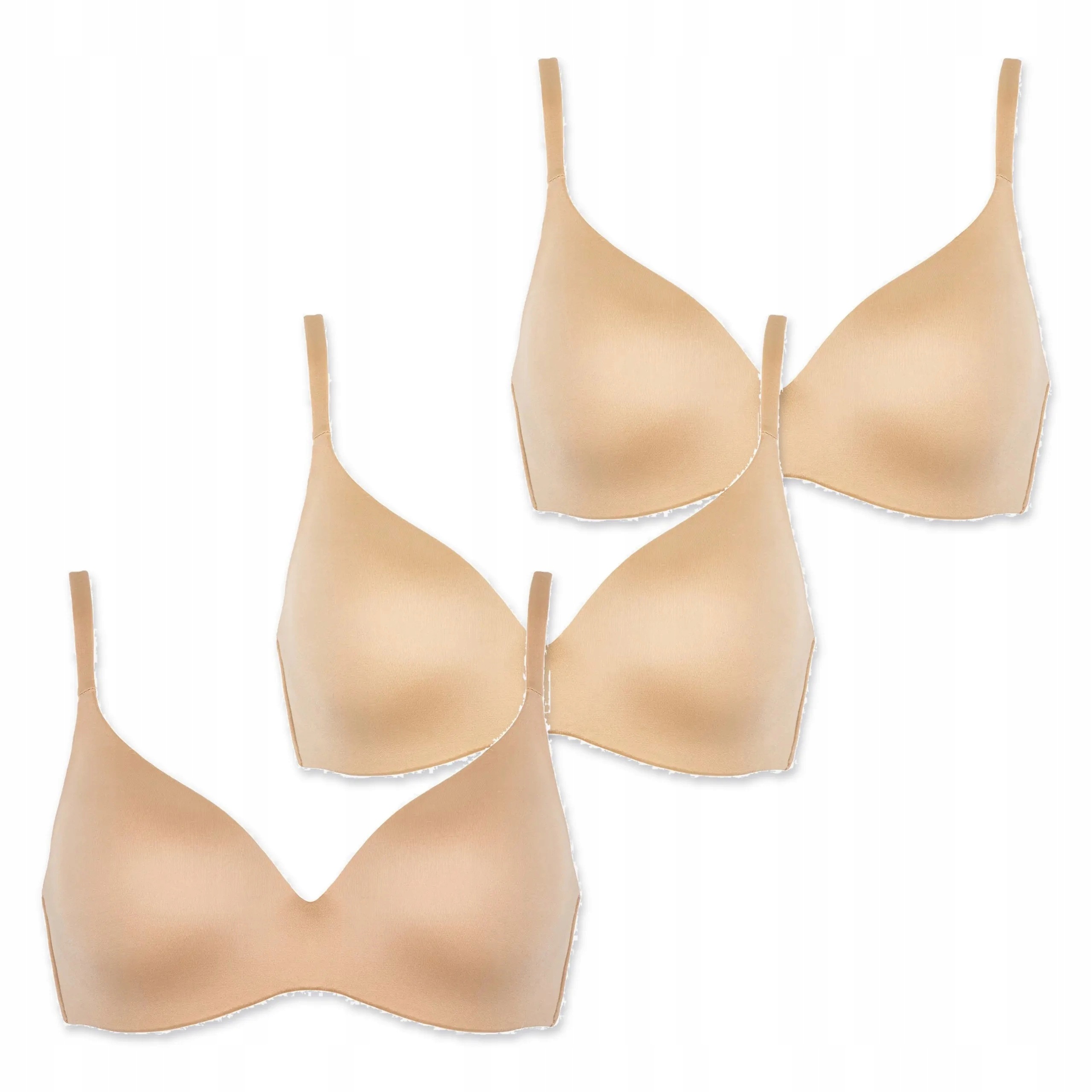 3x Vyztužená podprsenka z mikrovlákna Lormar One 2x zlatá hnědá 75C