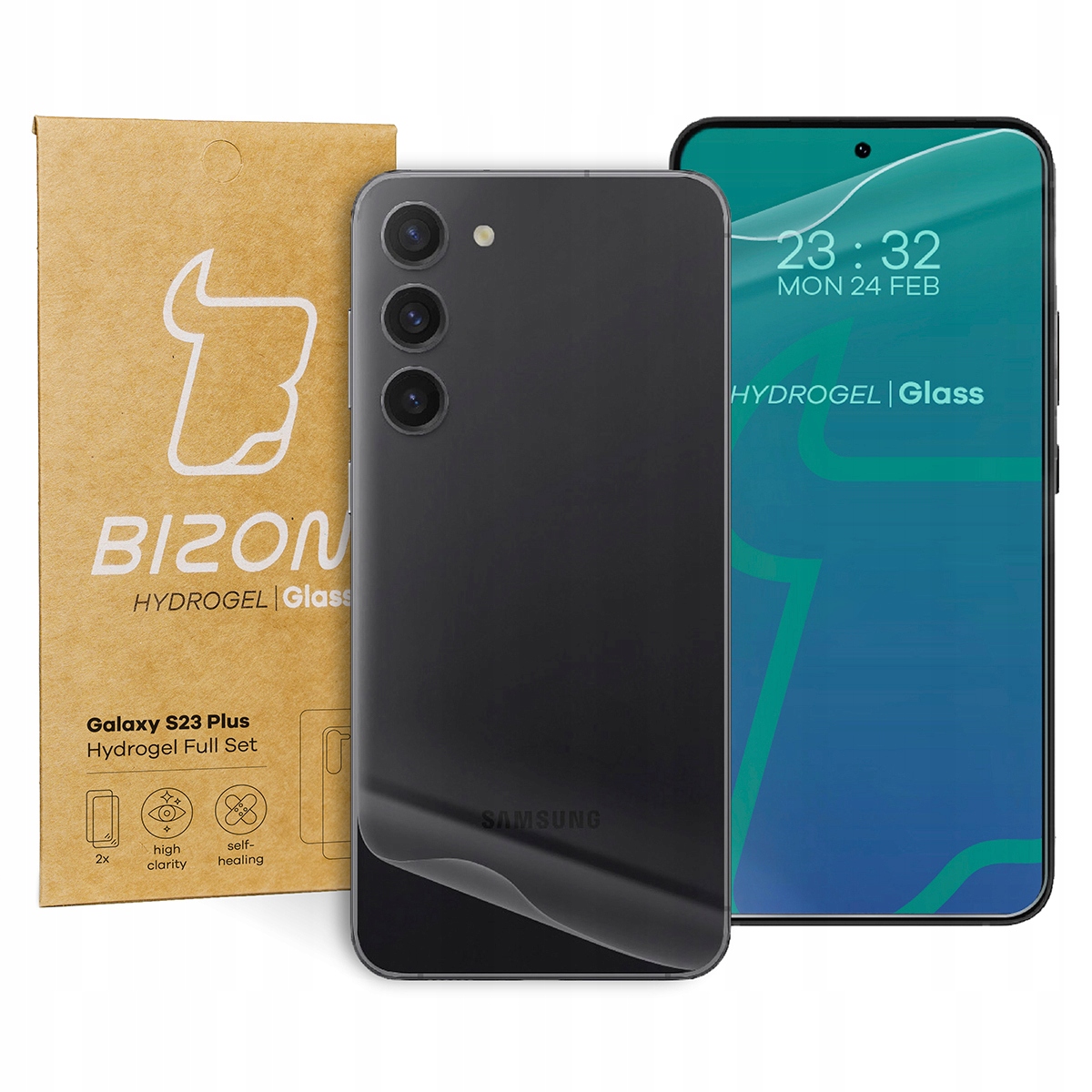 

Folia na tył i przód Bizon do Galaxy S23 Plus