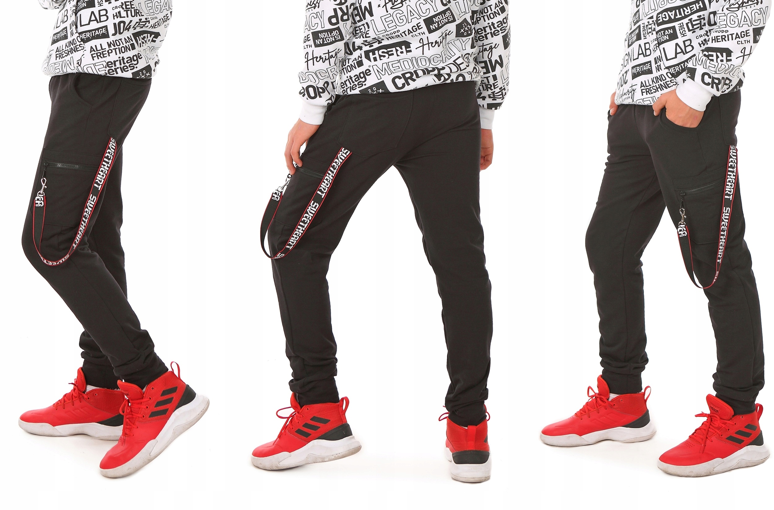 JOGGERY SMYCZ modne spodnie dresowe r.140 Prod.PL Płeć chłopcy