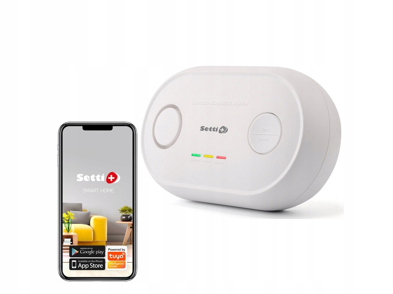 

Czujnik tlenku węgla (czadu) Setti+ SS526 Wi-Fi
