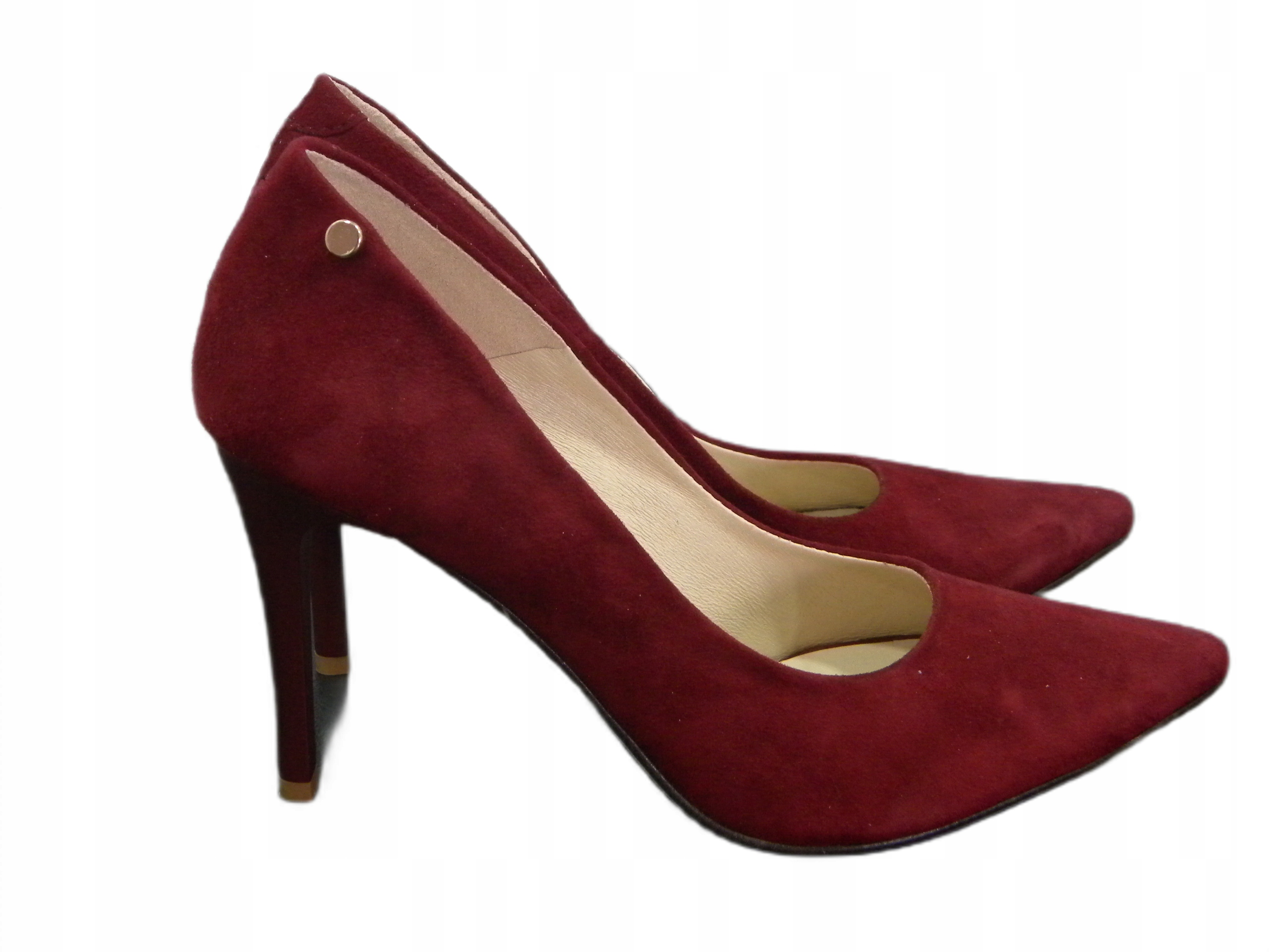 Dámské kožené lodičky Lampert 37 vínové