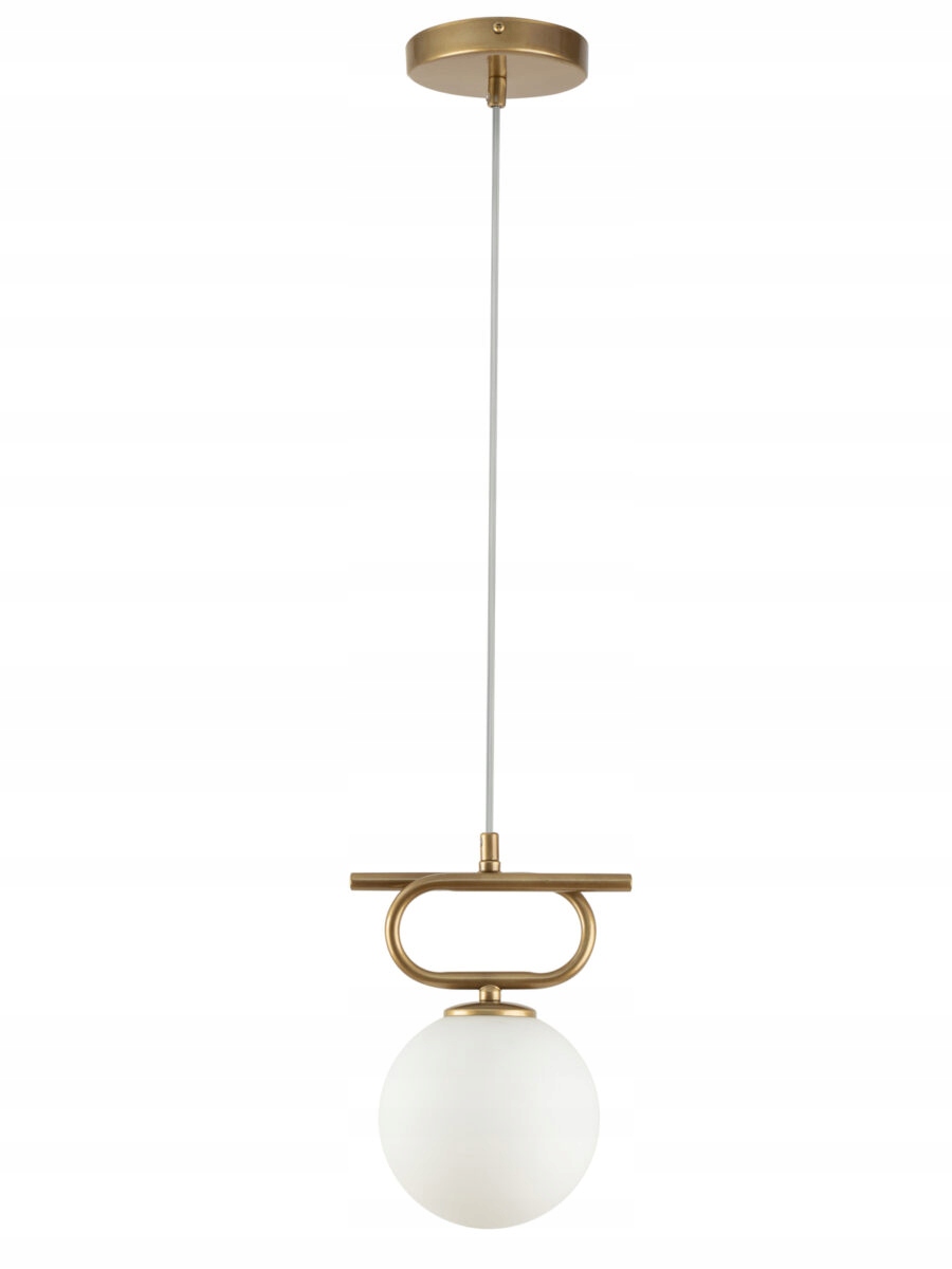 Závěsné svítidlo Sigma Lighting Tes 1 zlaté sklo bílé stínidlo G9 18 cm