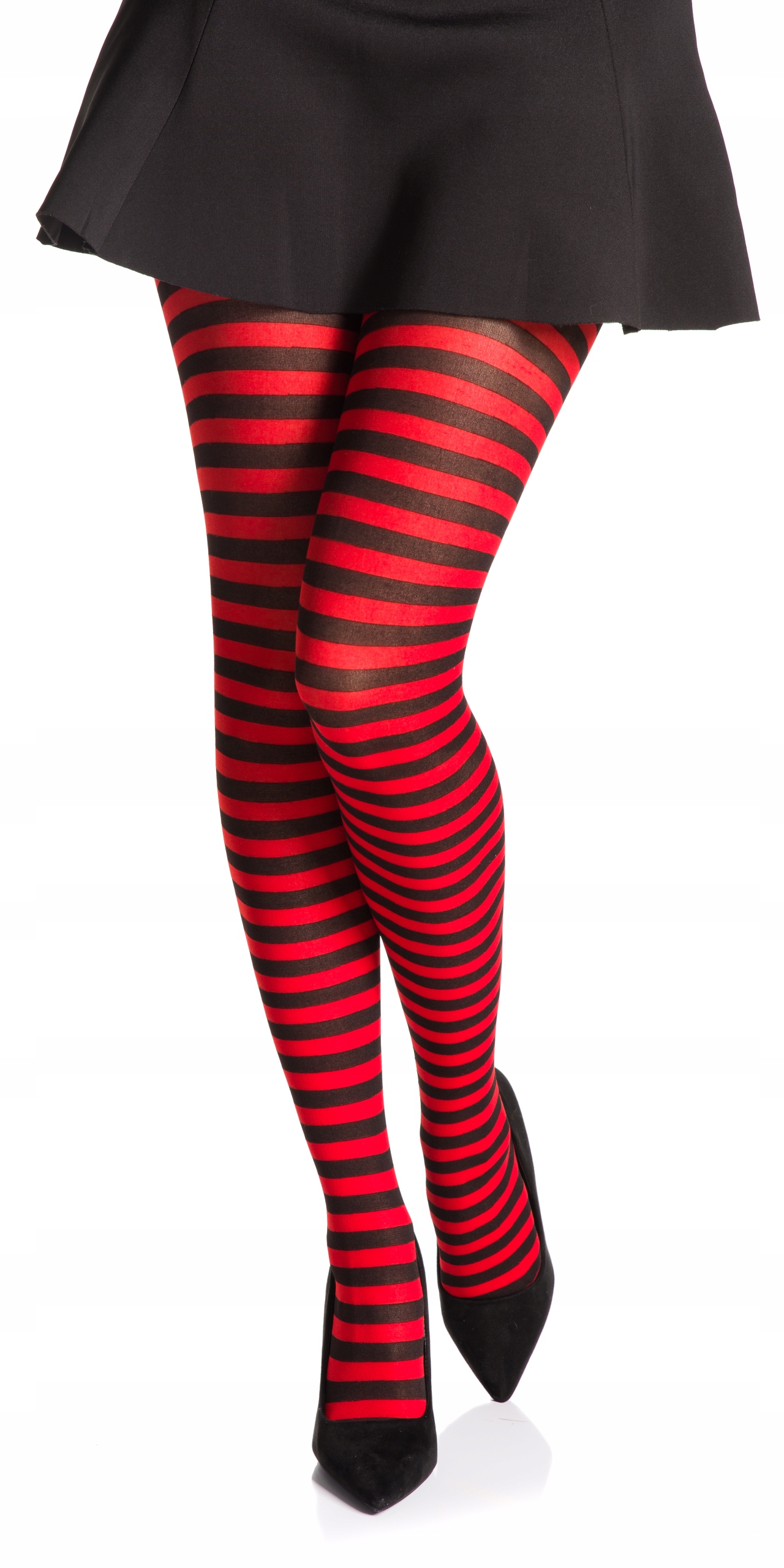 Rajstopy w paski, #3, czerwony